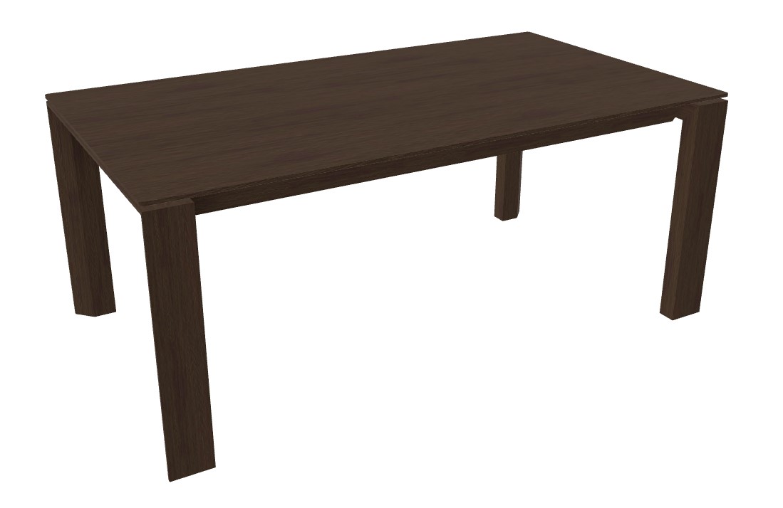 Omnia W70.9"-94.5" Rectangular Ceramic/Wood Veneer Extendable Dining Table