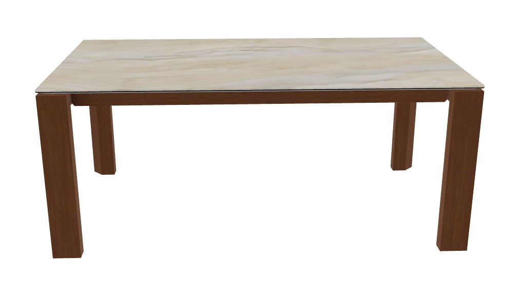 Omnia W70.9"-94.5" Rectangular Ceramic/Wood Veneer Extendable Dining Table