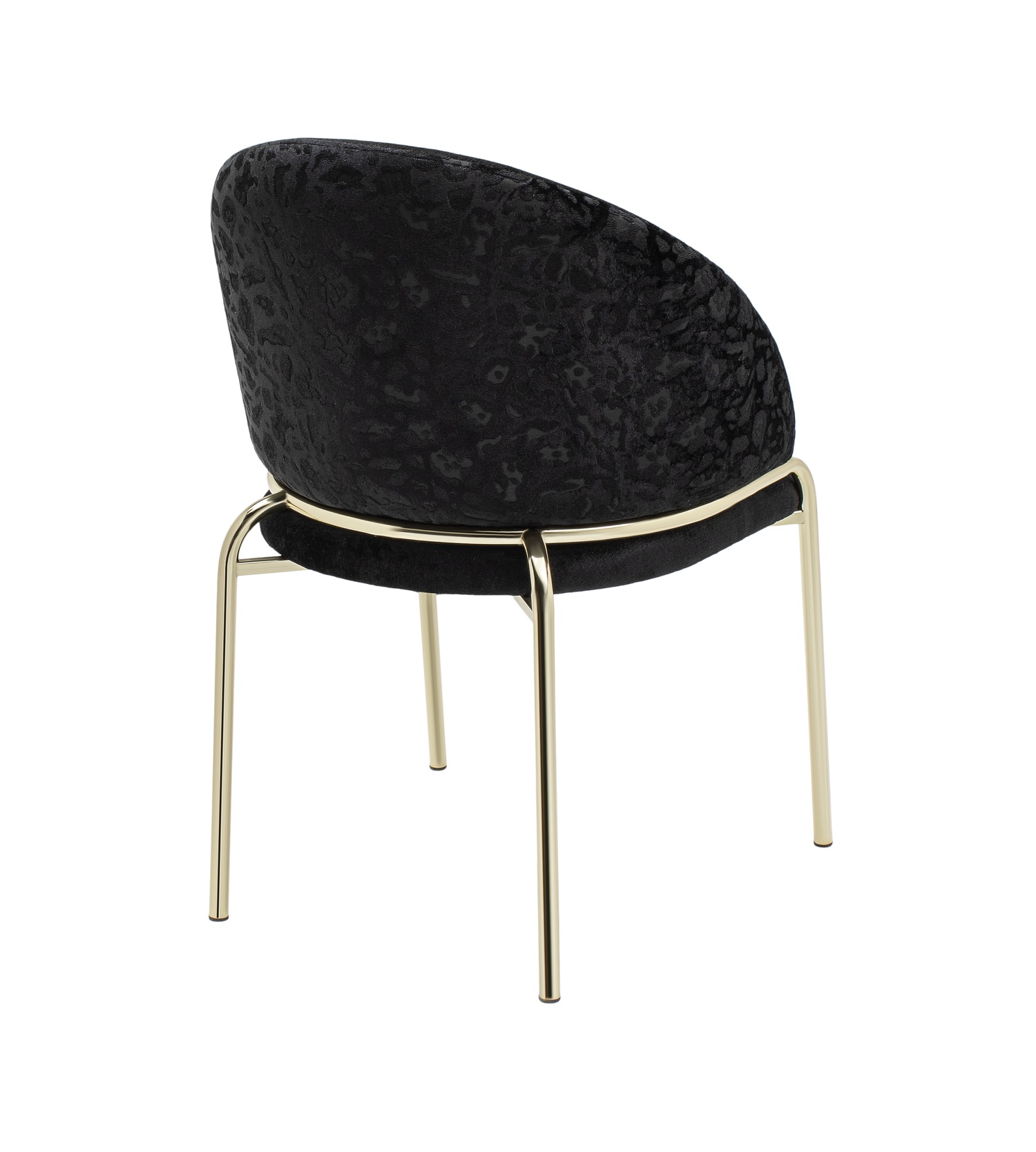 Onyx Velvet Dining Chair w/Gold Legs