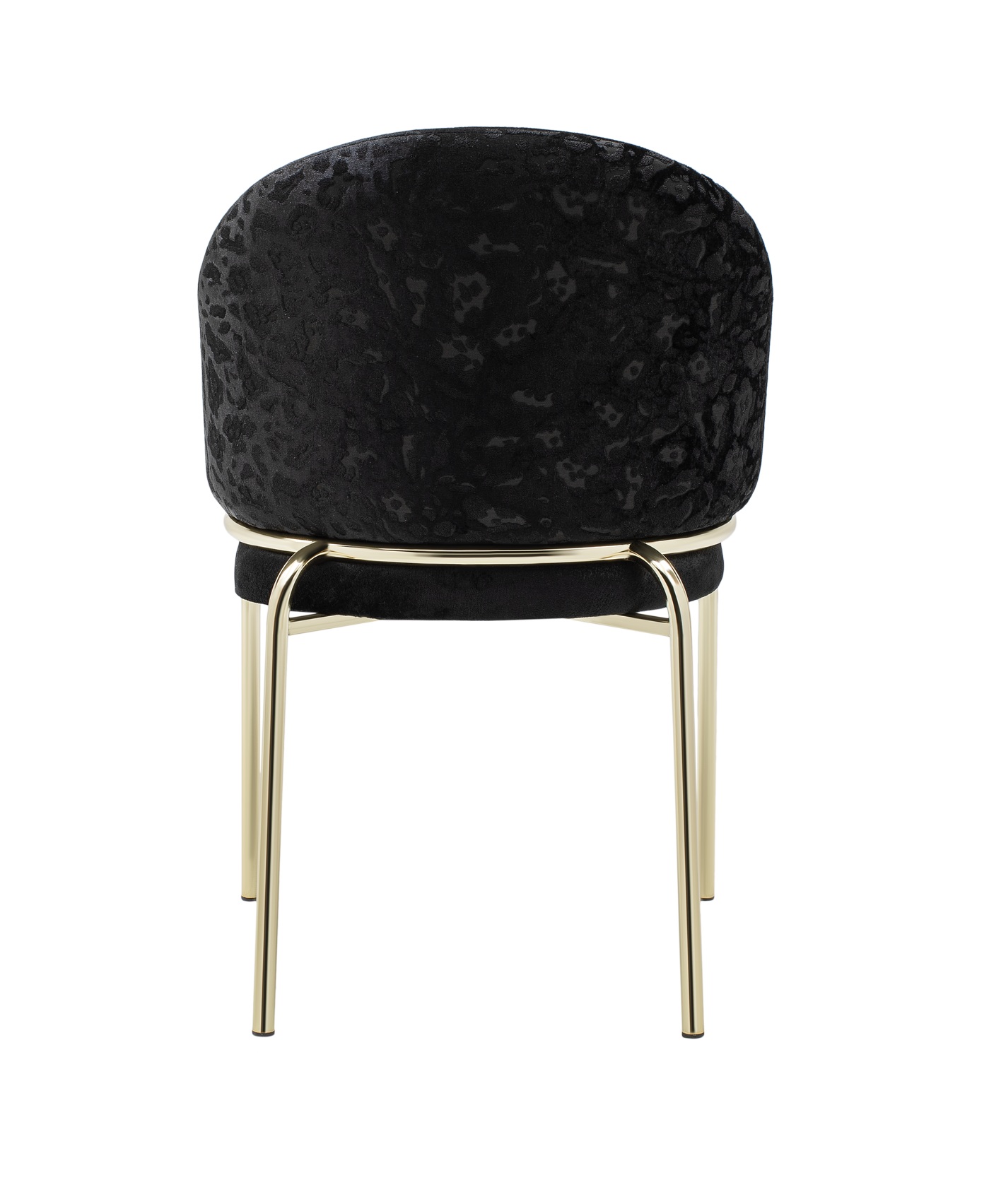 Onyx Velvet Dining Chair w/Gold Legs