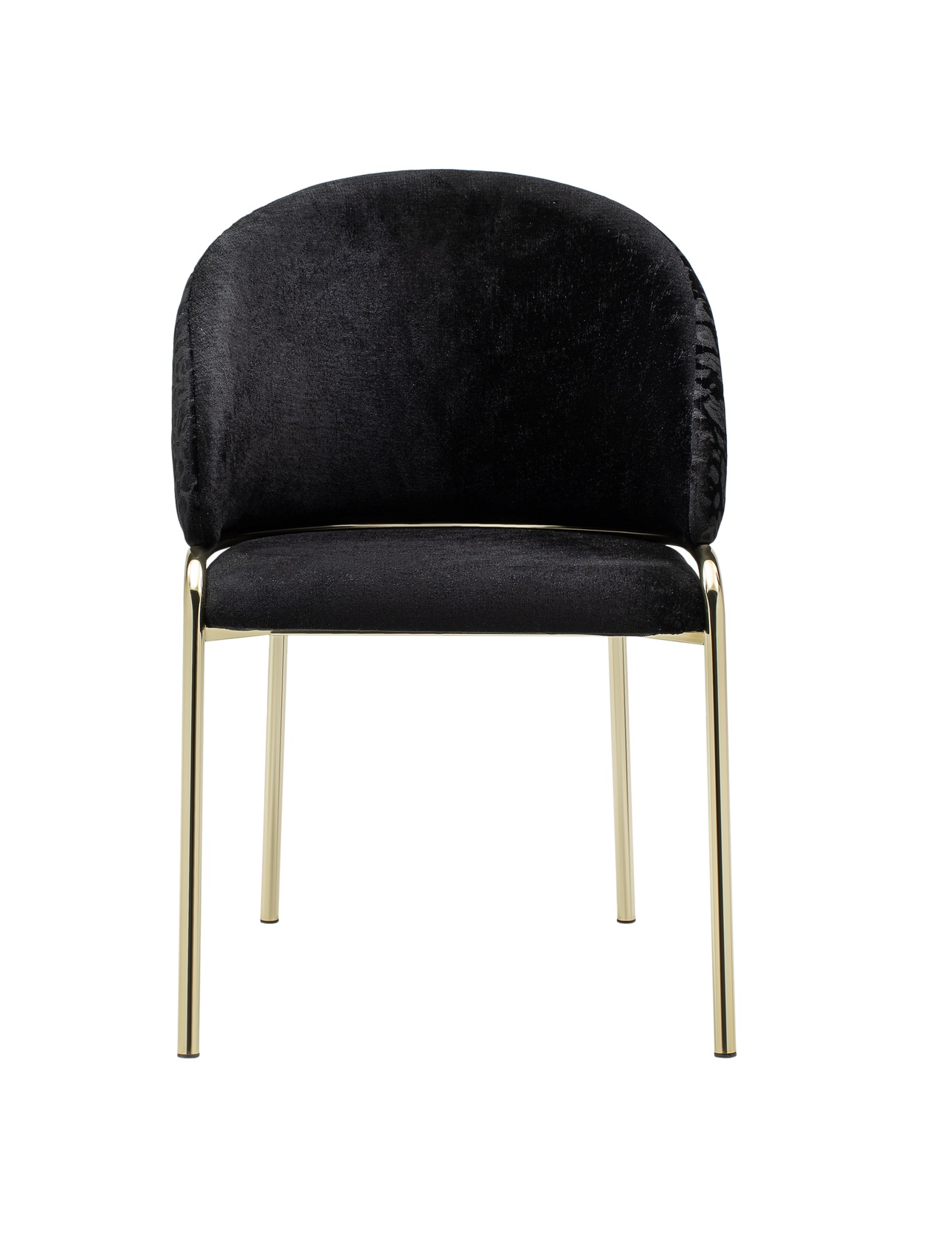 Onyx Velvet Dining Chair w/Gold Legs