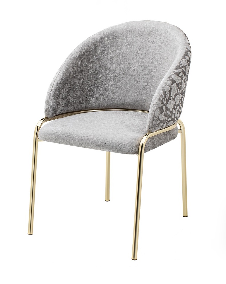 Onyx Velvet Dining Chair w/Gold Legs