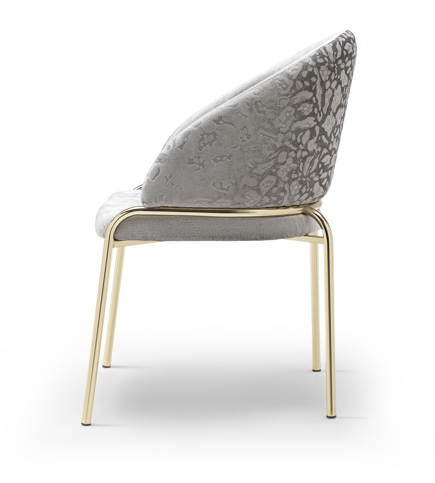 Onyx Velvet Dining Chair w/Gold Legs