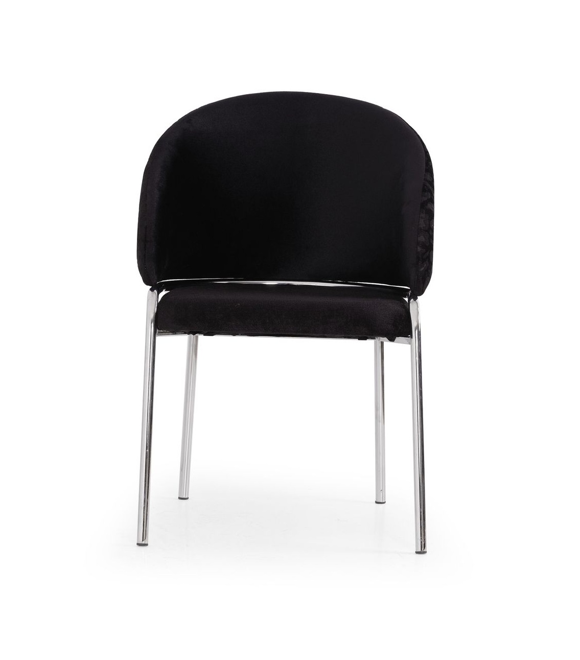 Onyx Velvet Dining Chair w/Stainless Steel Legs
