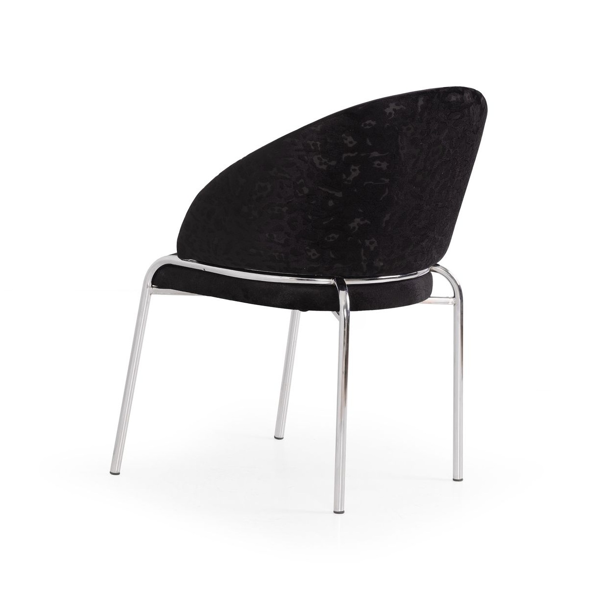 Onyx Velvet Dining Chair w/Stainless Steel Legs