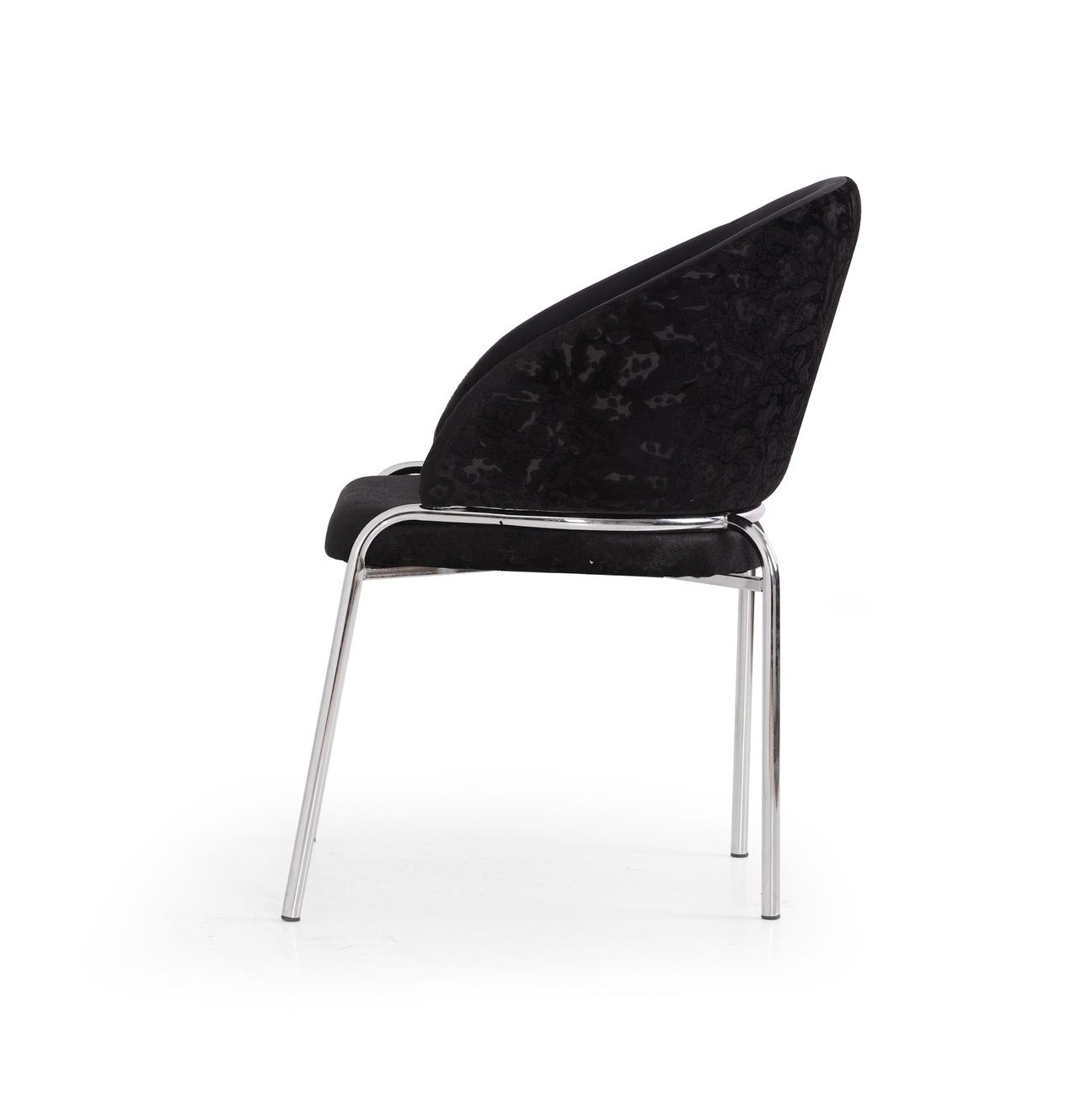 Onyx Velvet Dining Chair w/Stainless Steel Legs