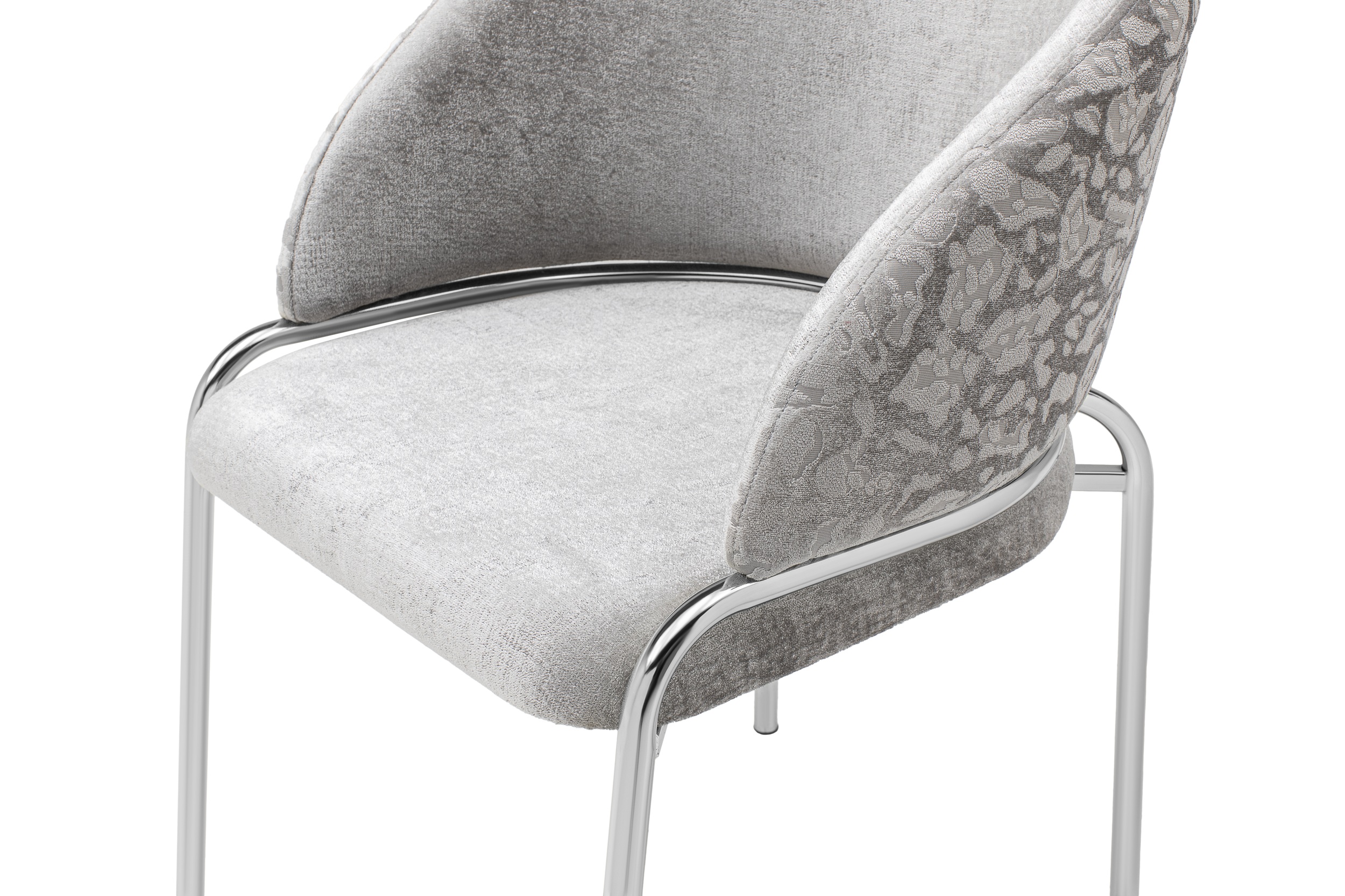 Onyx Velvet Dining Chair w/Stainless Steel Legs