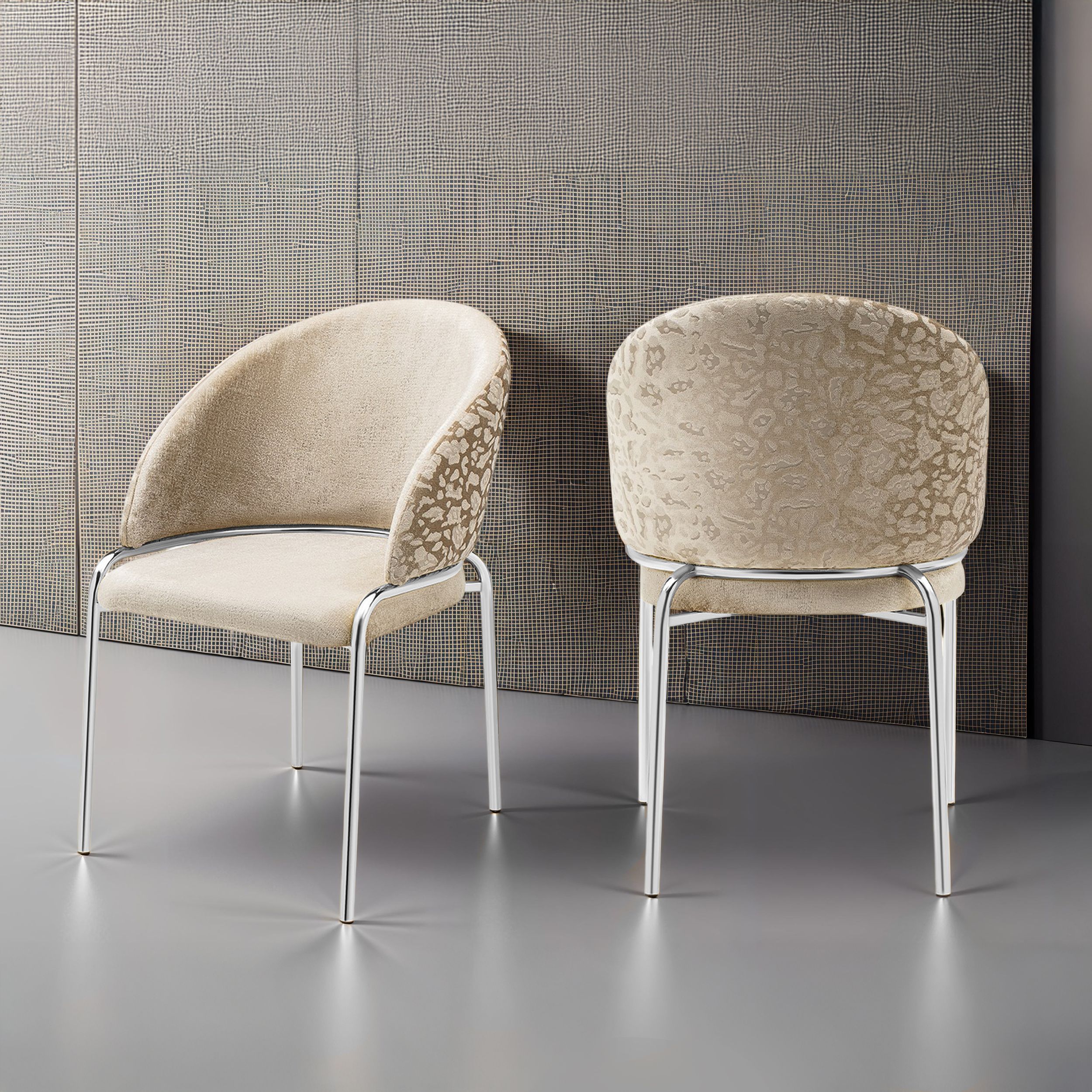 Onyx Velvet Dining Chair w/Stainless Steel Legs