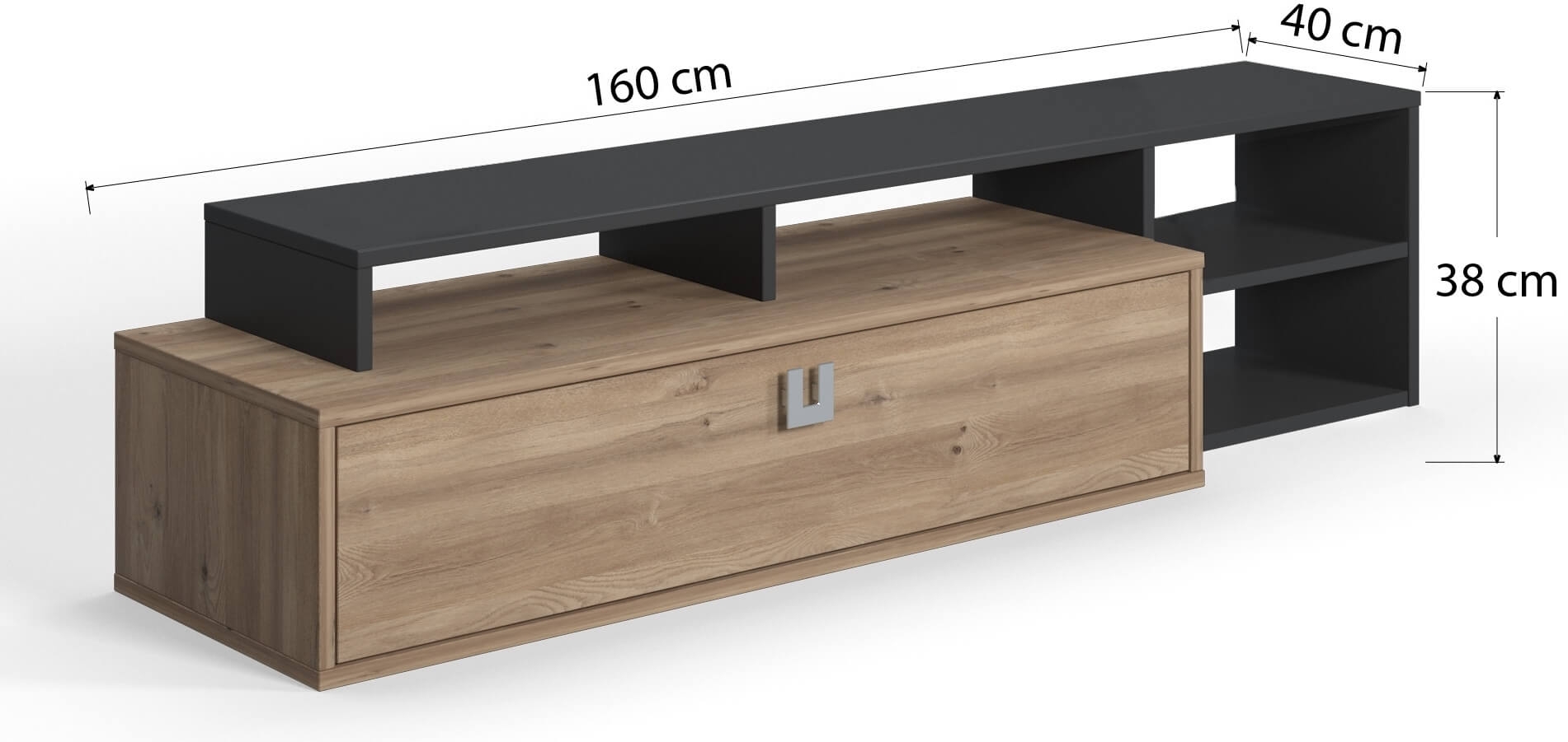Optimo Extendable Modern Contemporary TV Unit
