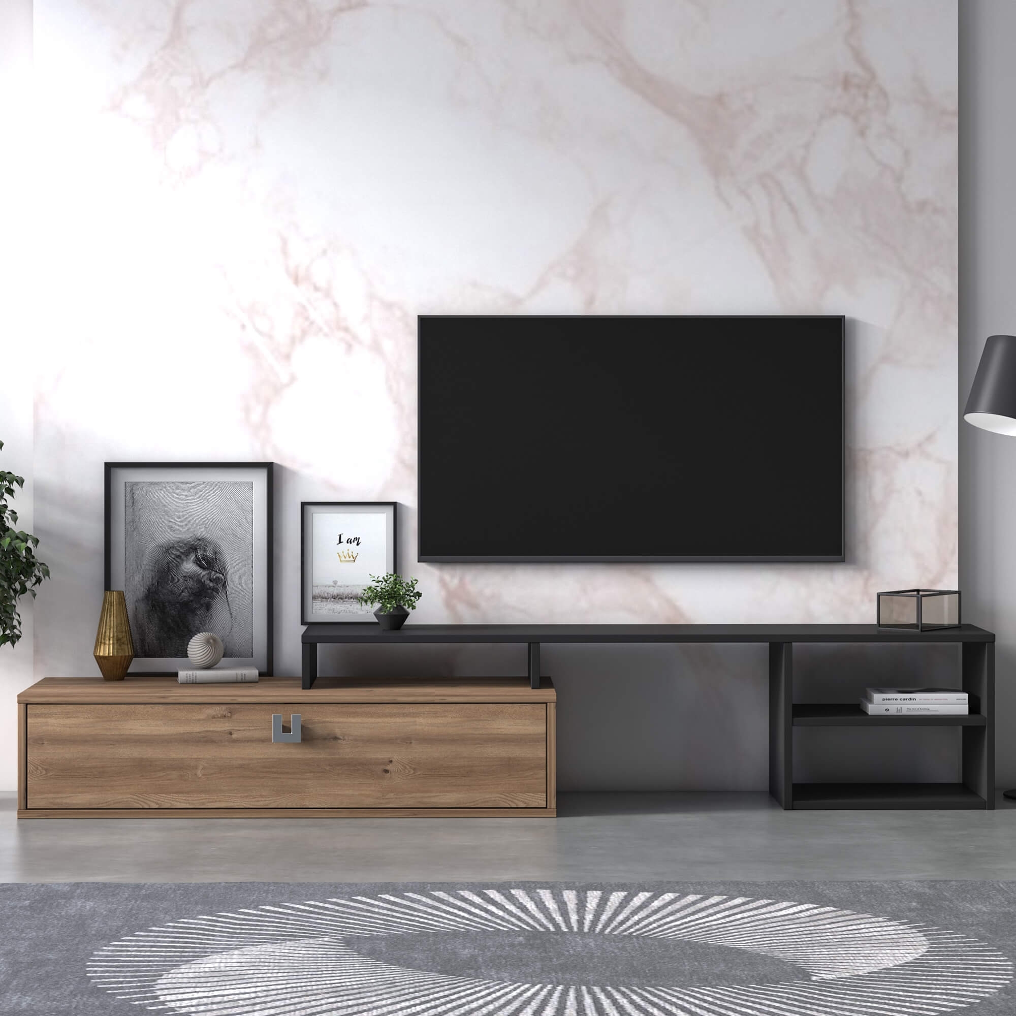 Optimo Extendable Modern Contemporary TV Unit