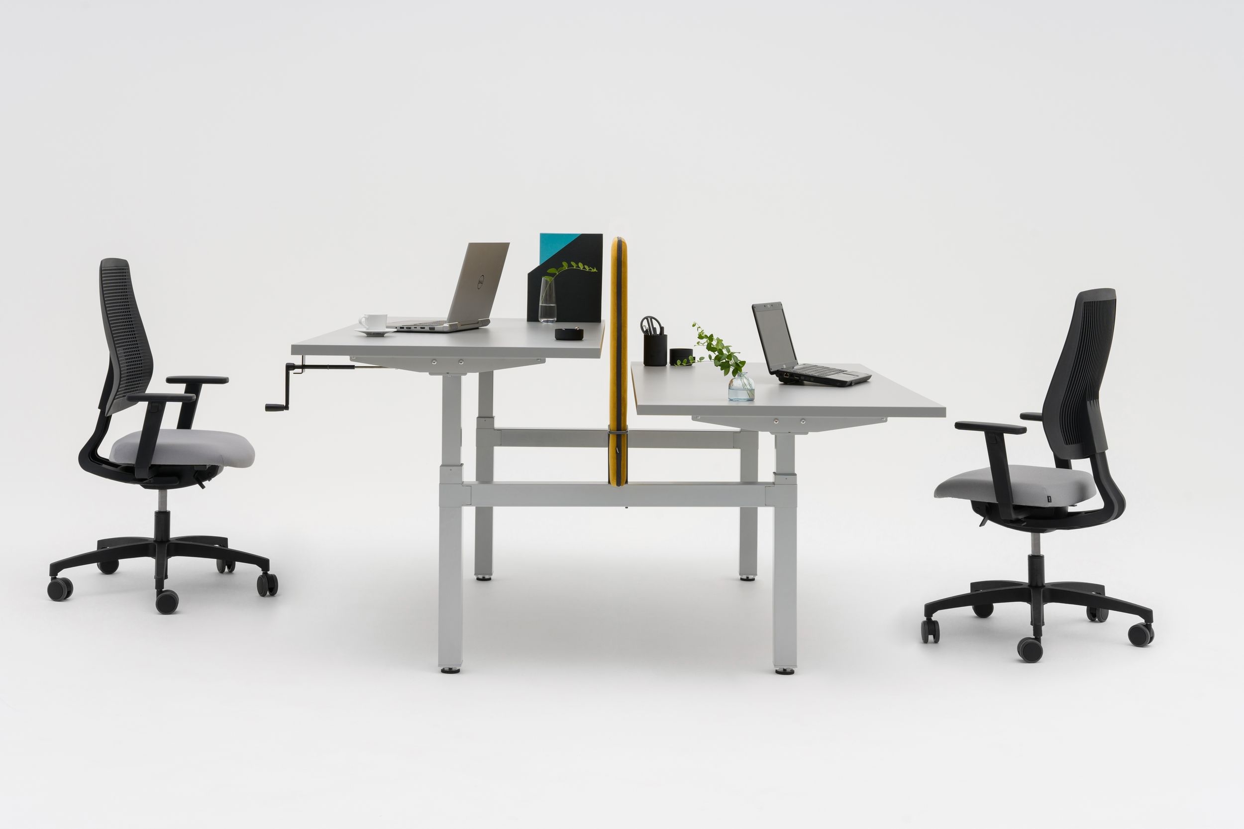 Ogi Drive Sit-Stand Office Bench Desk w/Hand Crank Adjustment