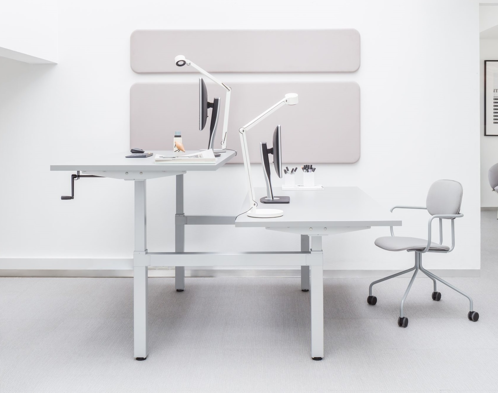 MDD Ogi Drive Manual Height Adj. Office Bench Desk