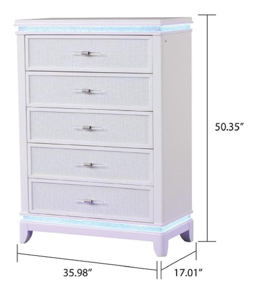 Opium Bedroom Set Milky White