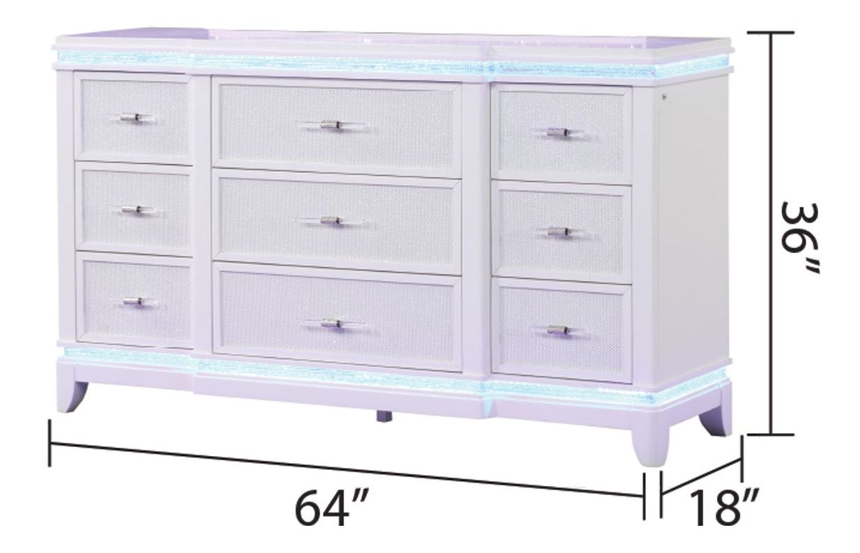 Galaxy Home Opium 9-Drawer Veneer Dresser Information