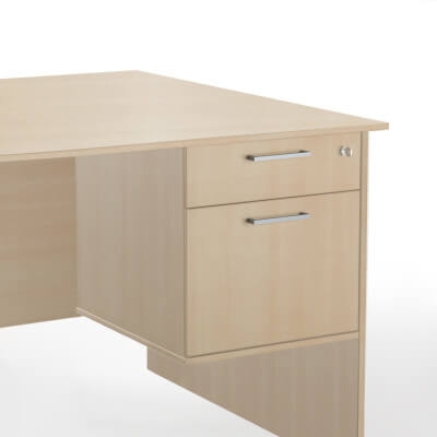 Optima Lockable Fixed Pedestal w/2 Foil Wrapped Drawers