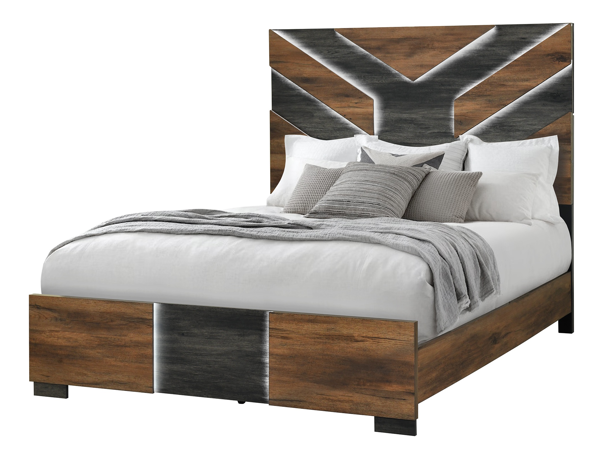 Optimus Panel Bedroom Set with LED