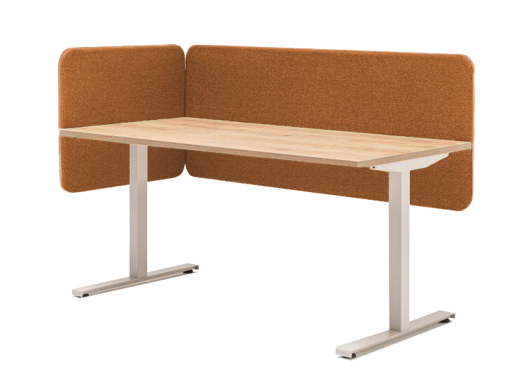 Twin Acoustic Fabric Side Screen for Bench Desk