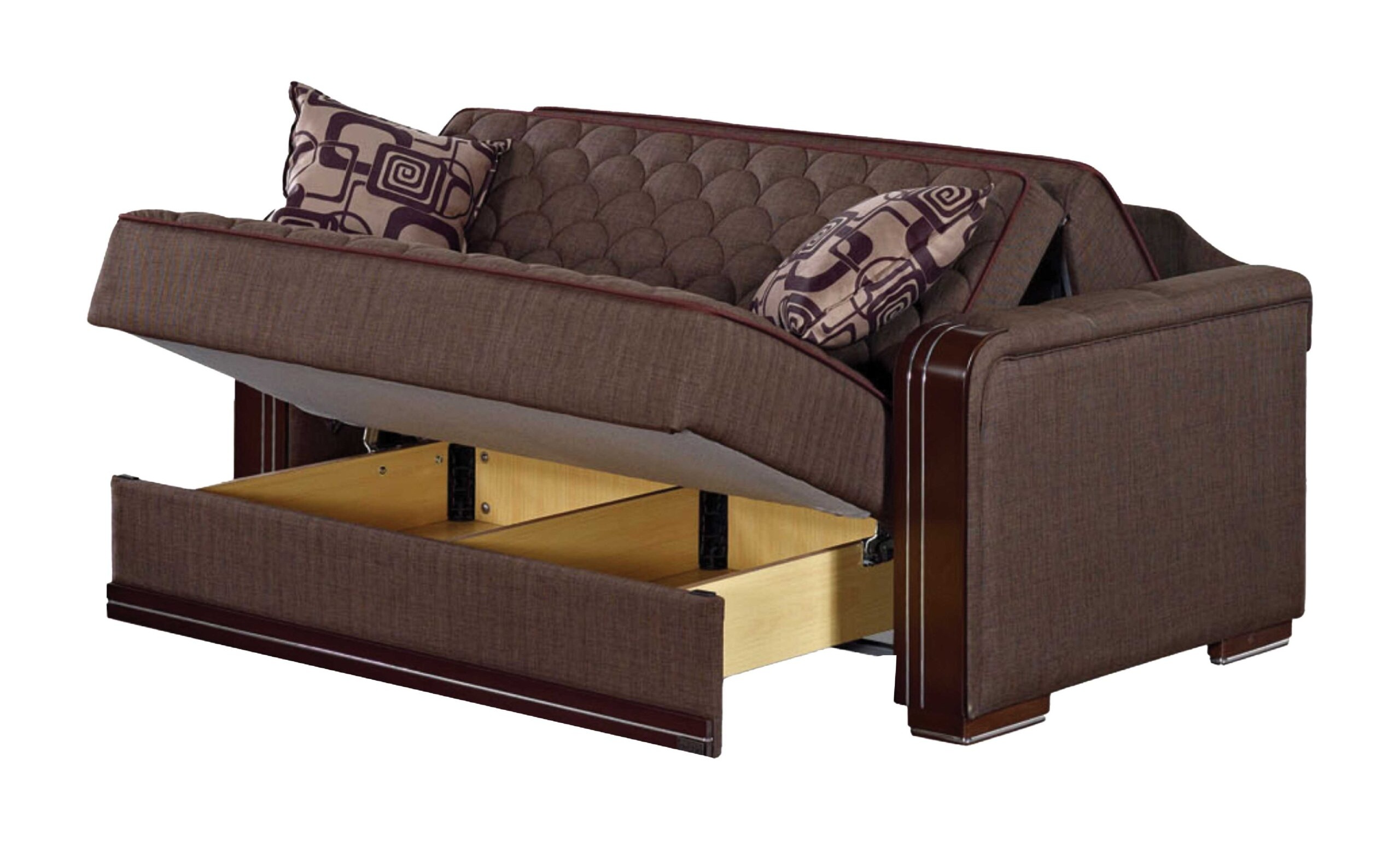 Oregon Fabric Pull-Out Storage Loveseat