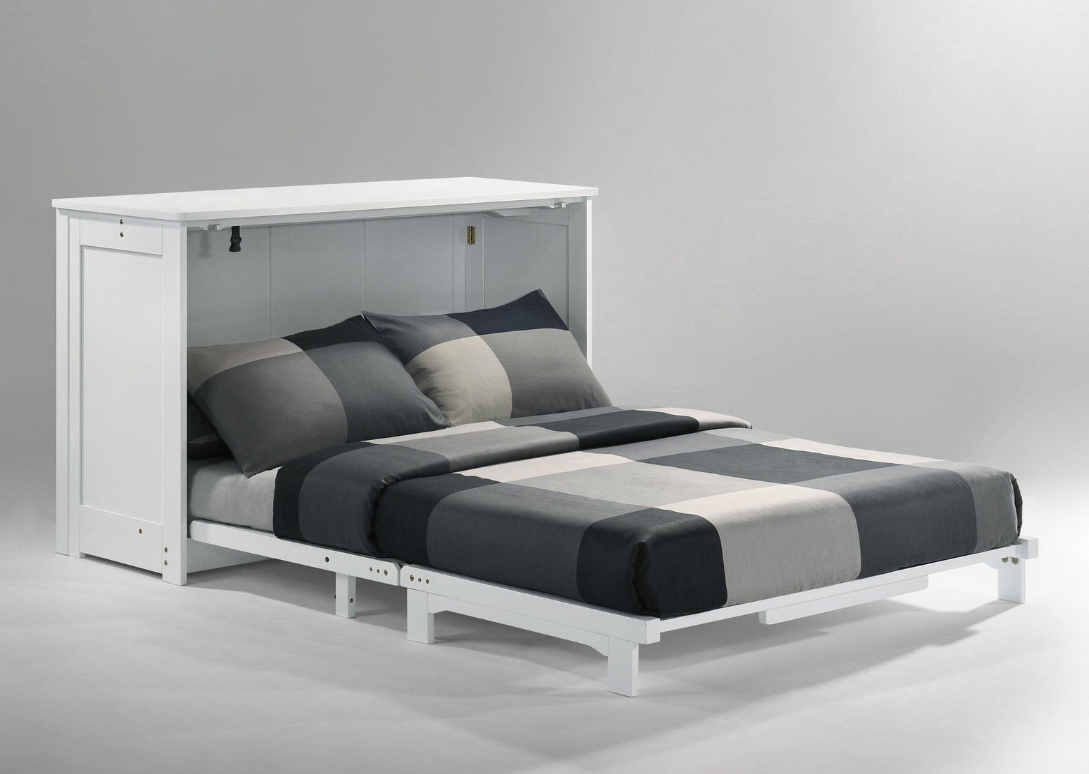 Orion Wood Murphy Cabinet Bed w/Mattress, Full Size