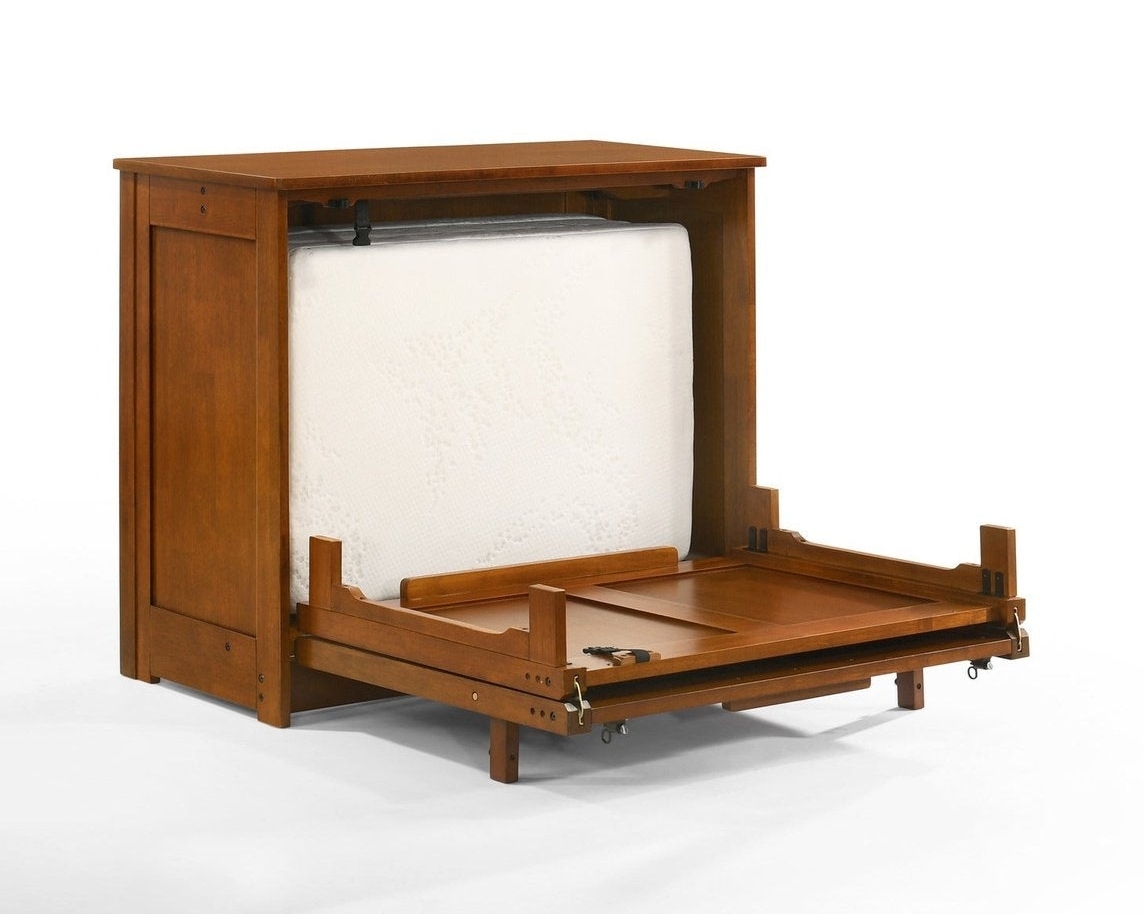 Twin Orion Murphy Cabinet with Mattress (Cherry)