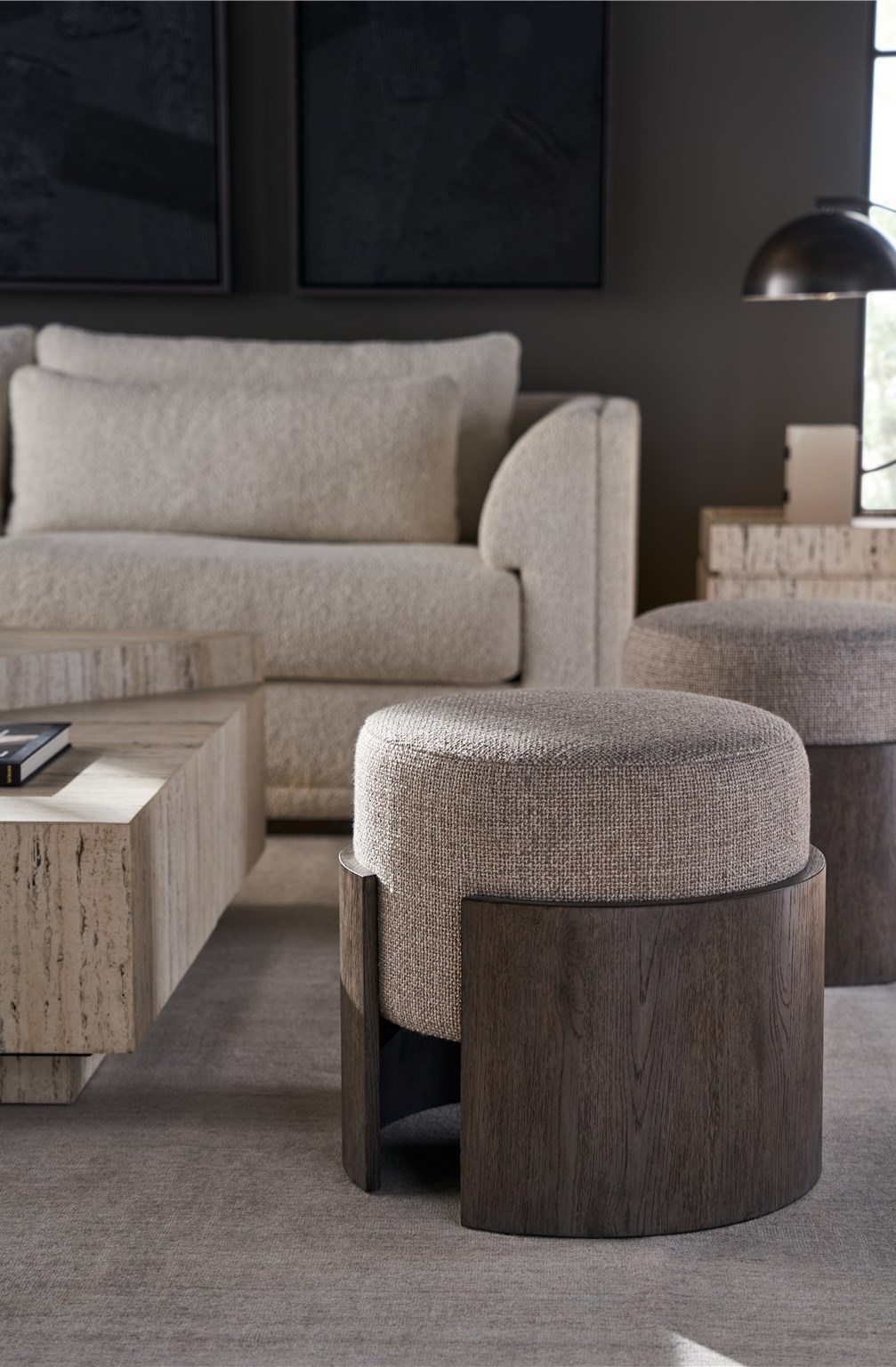 Evo Fabric/Wood Stool