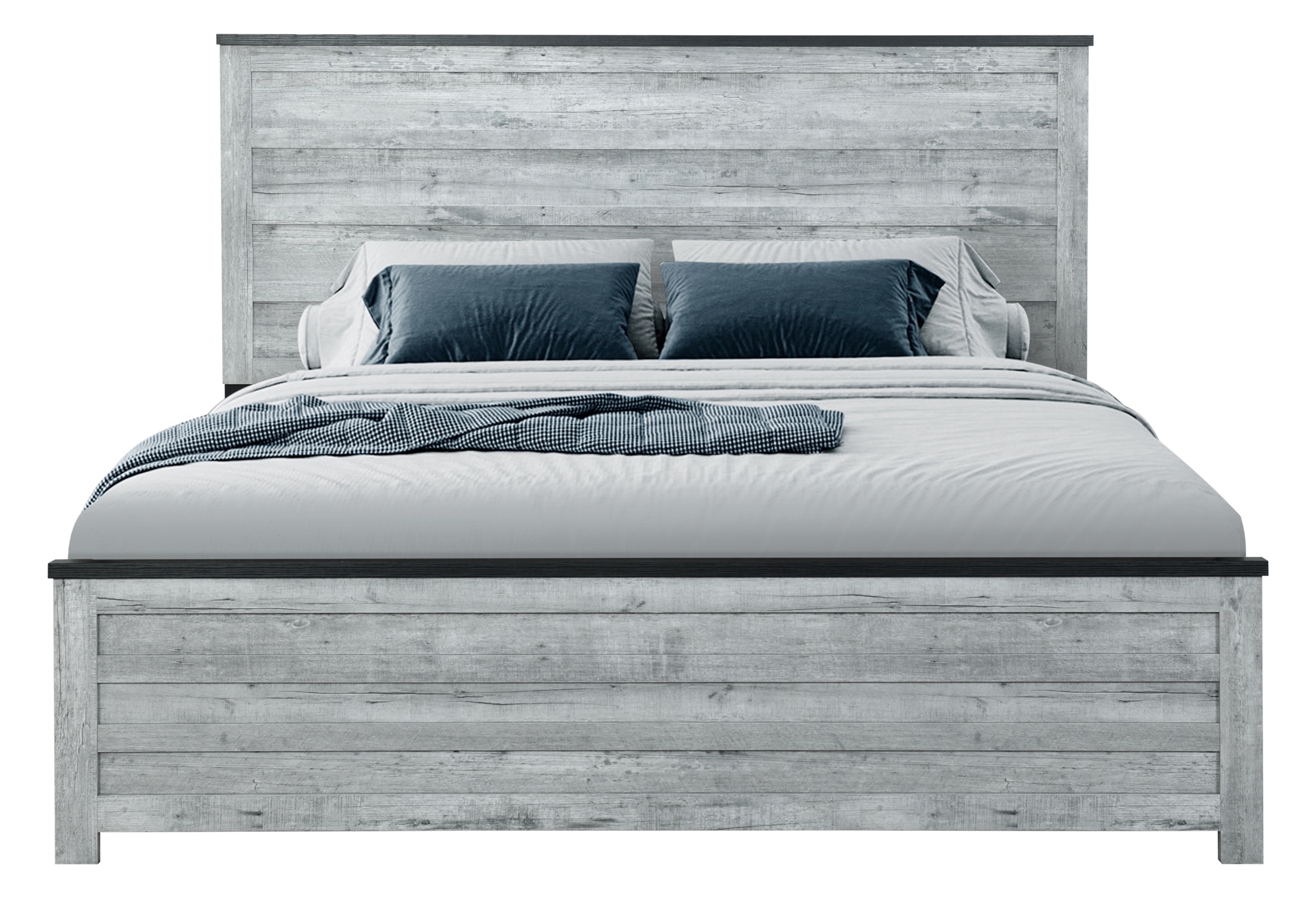 Ozark Wood Panel Bed, Queen Size