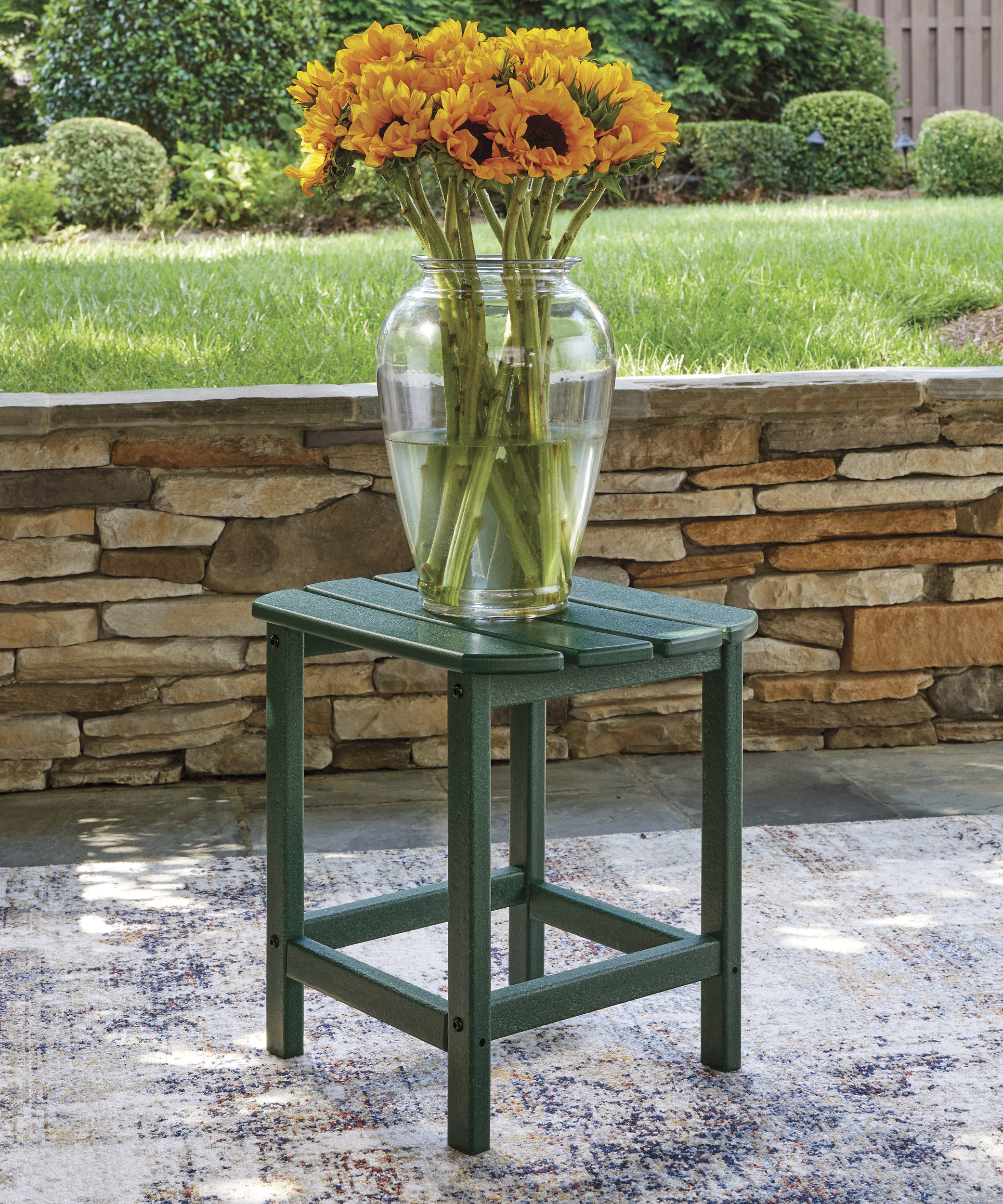 Sundown Shores Rectangular Polyethylene End Table