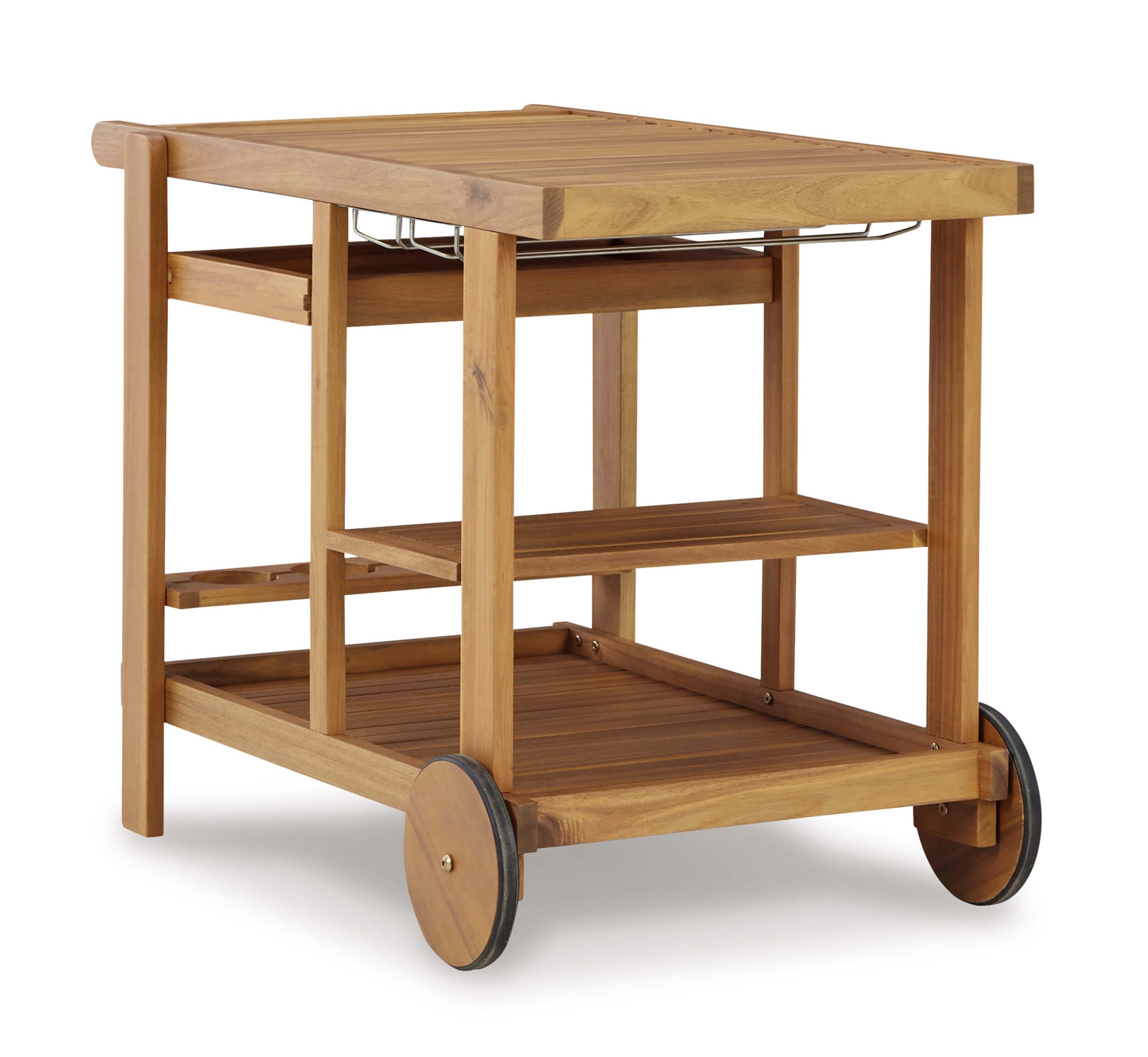 Kailani Outdoor Acacia Wood Service Cart