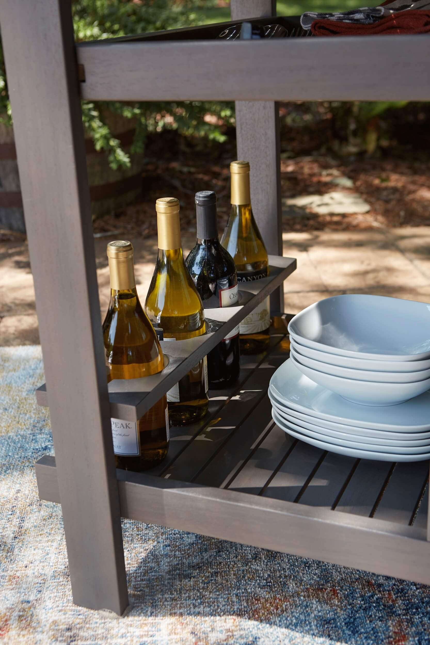 Kailani Outdoor Acacia Wood Service Cart