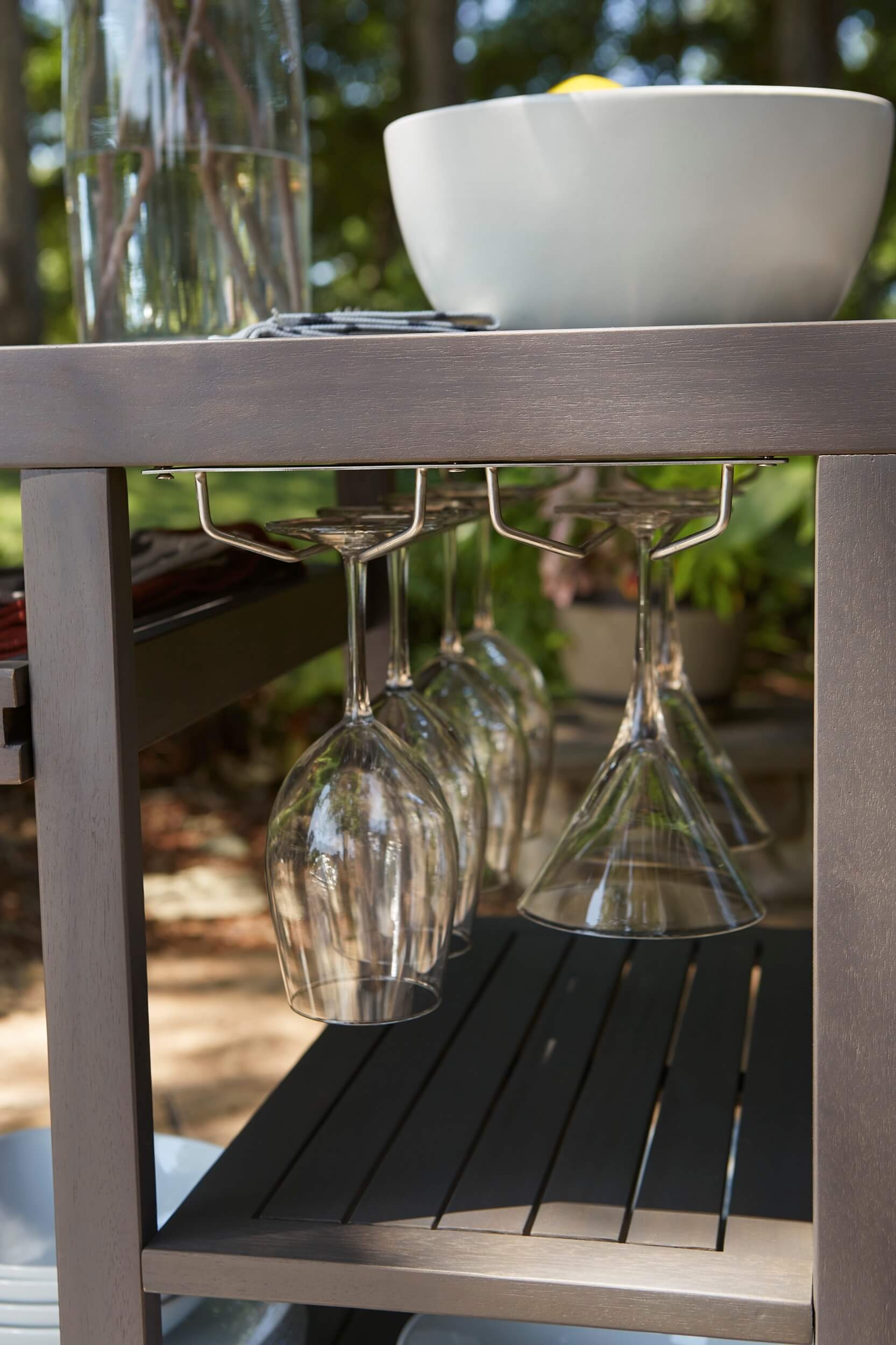 Kailani Outdoor Acacia Wood Service Cart