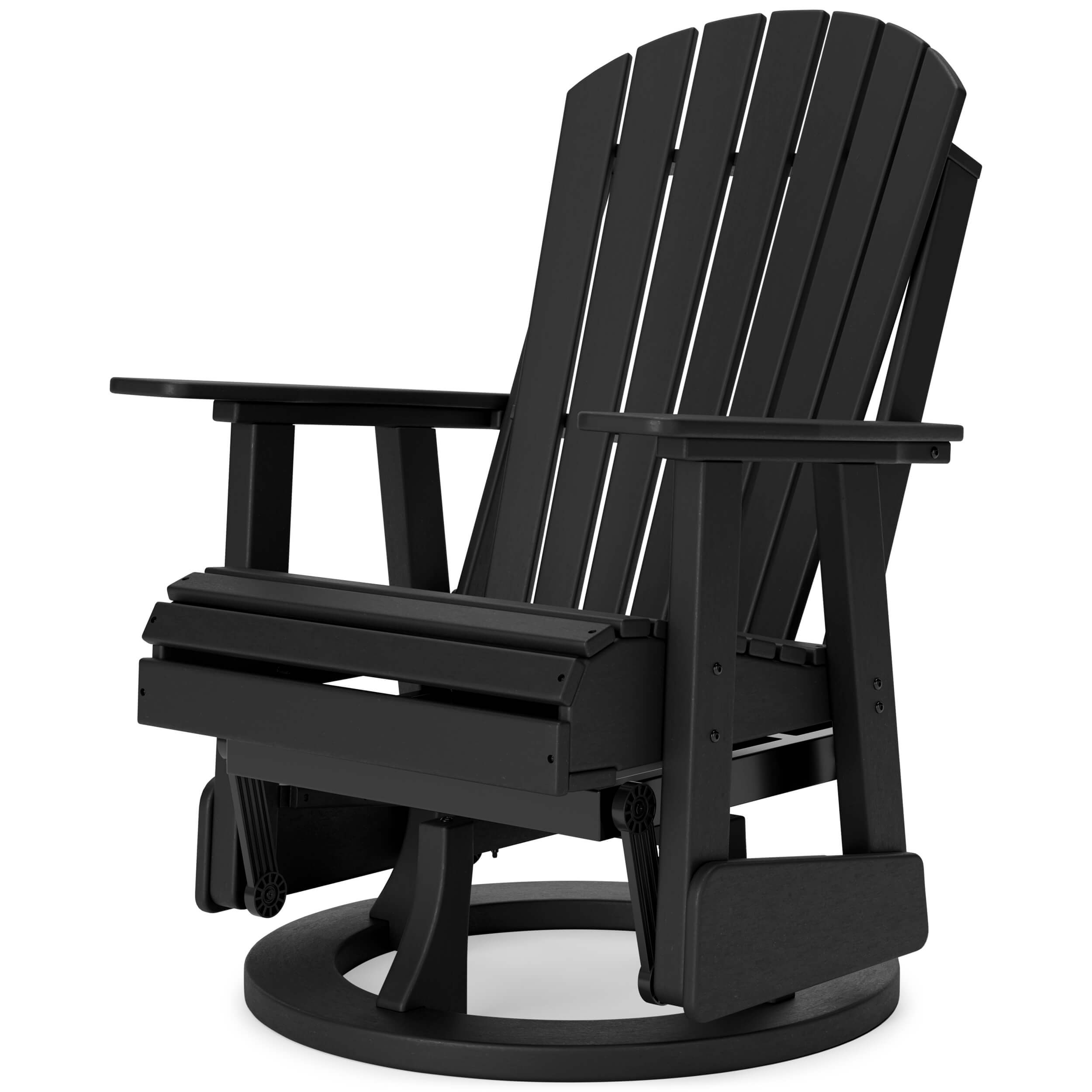 Hyland Wave Outdoor Swivel Glider Black Chair