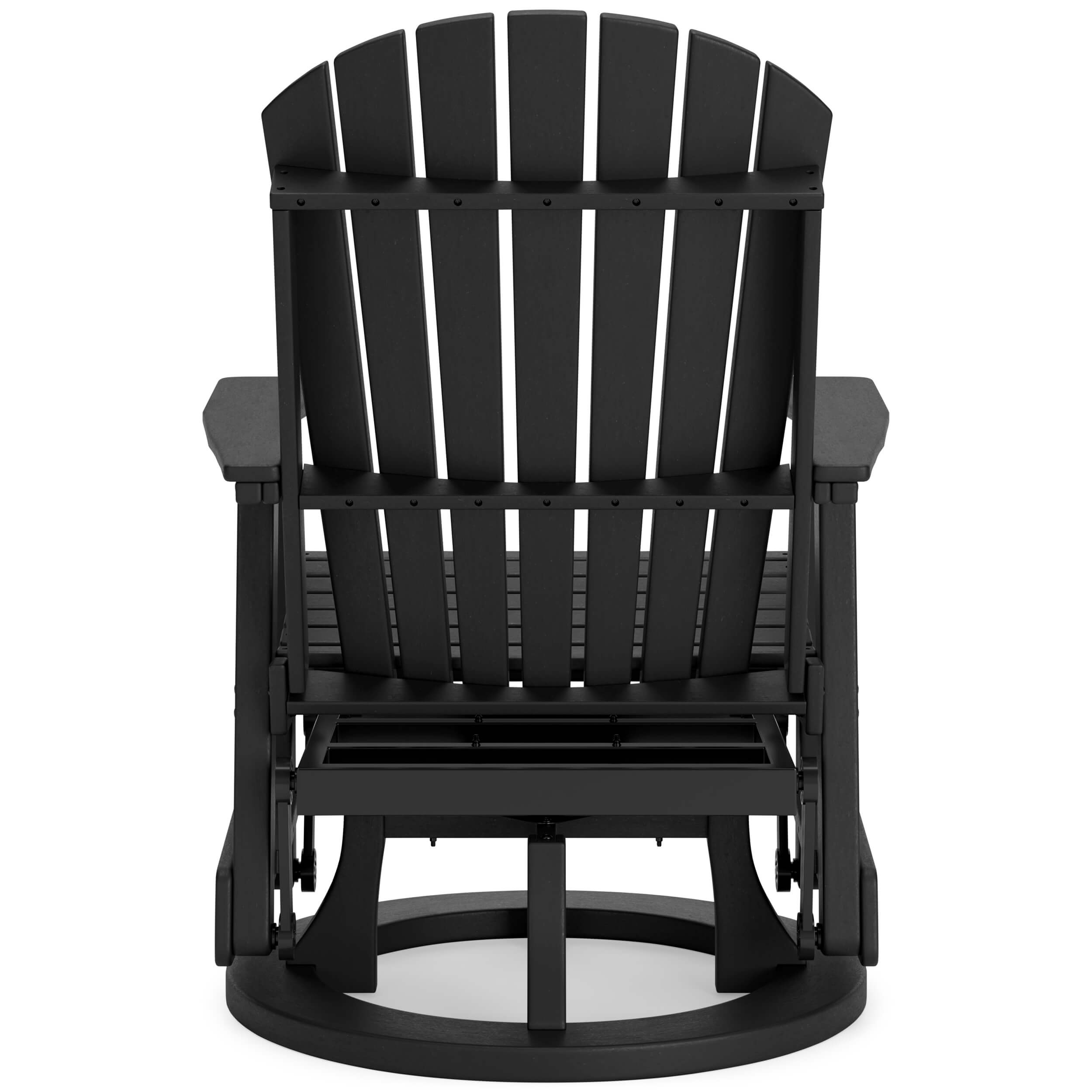Hyland Wave Outdoor Swivel Glider Black Chair Back