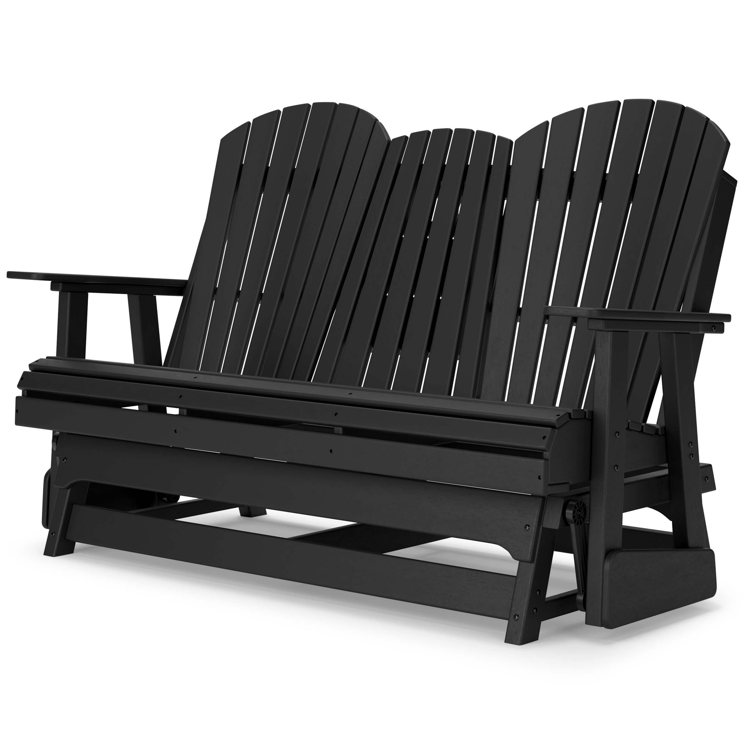 Hyland Wave Outdoor High-Density Polyethylene Glider Loveseat