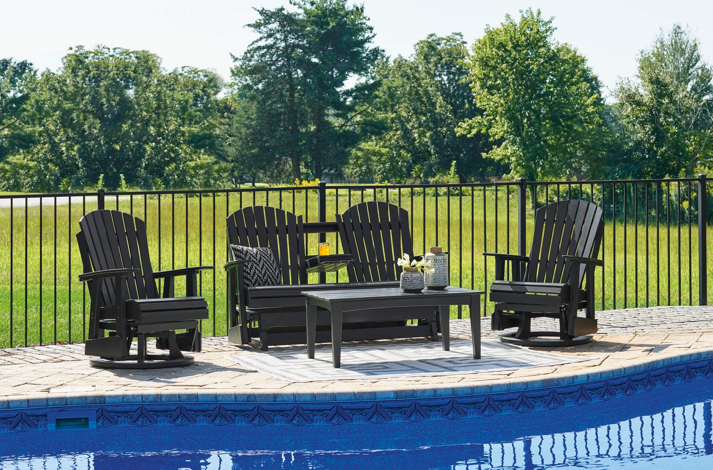 Hyland Wave Outdoor High-Density Polyethylene Patio Set