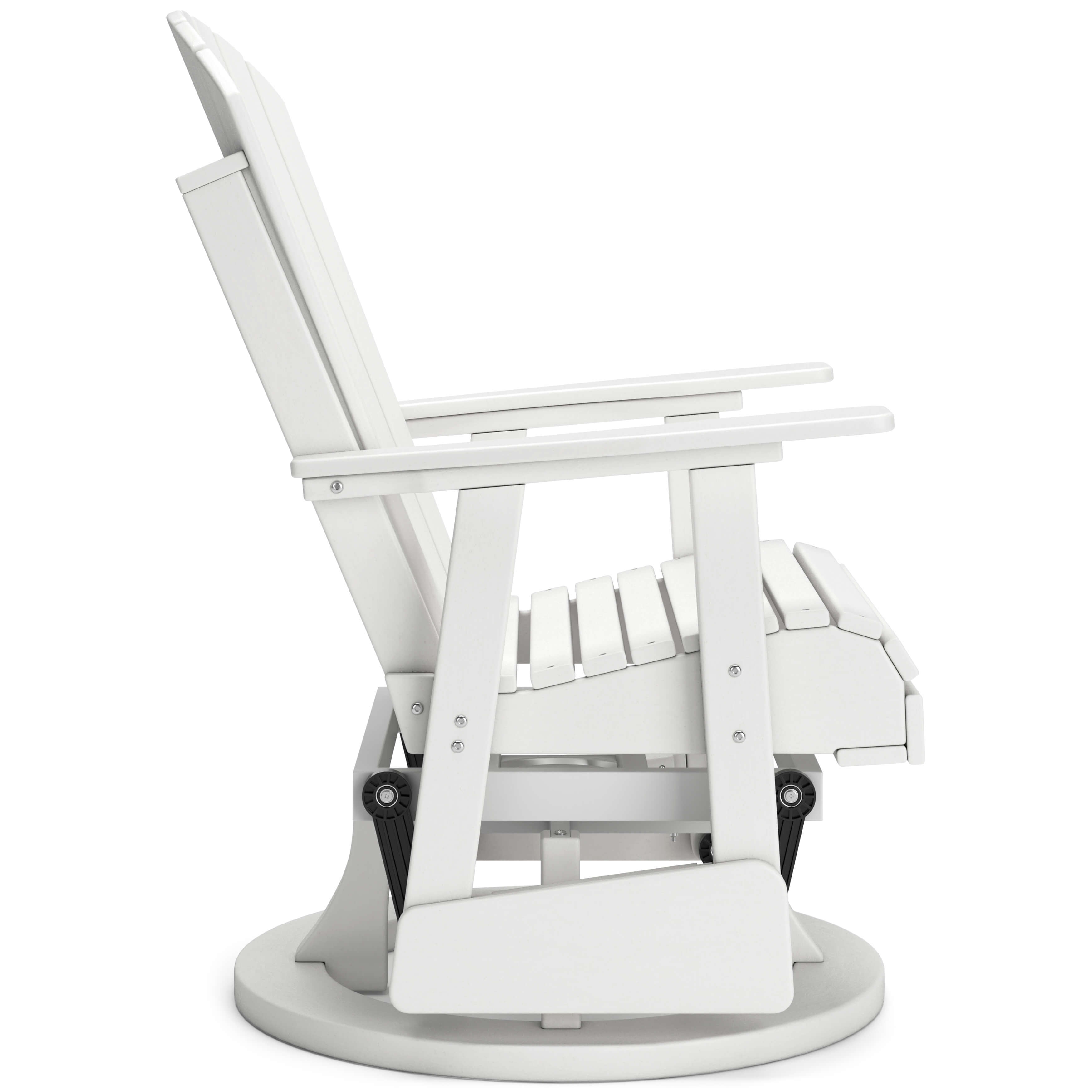 Ashley Hyland Wave Outdoor Swivel Glider White Chair