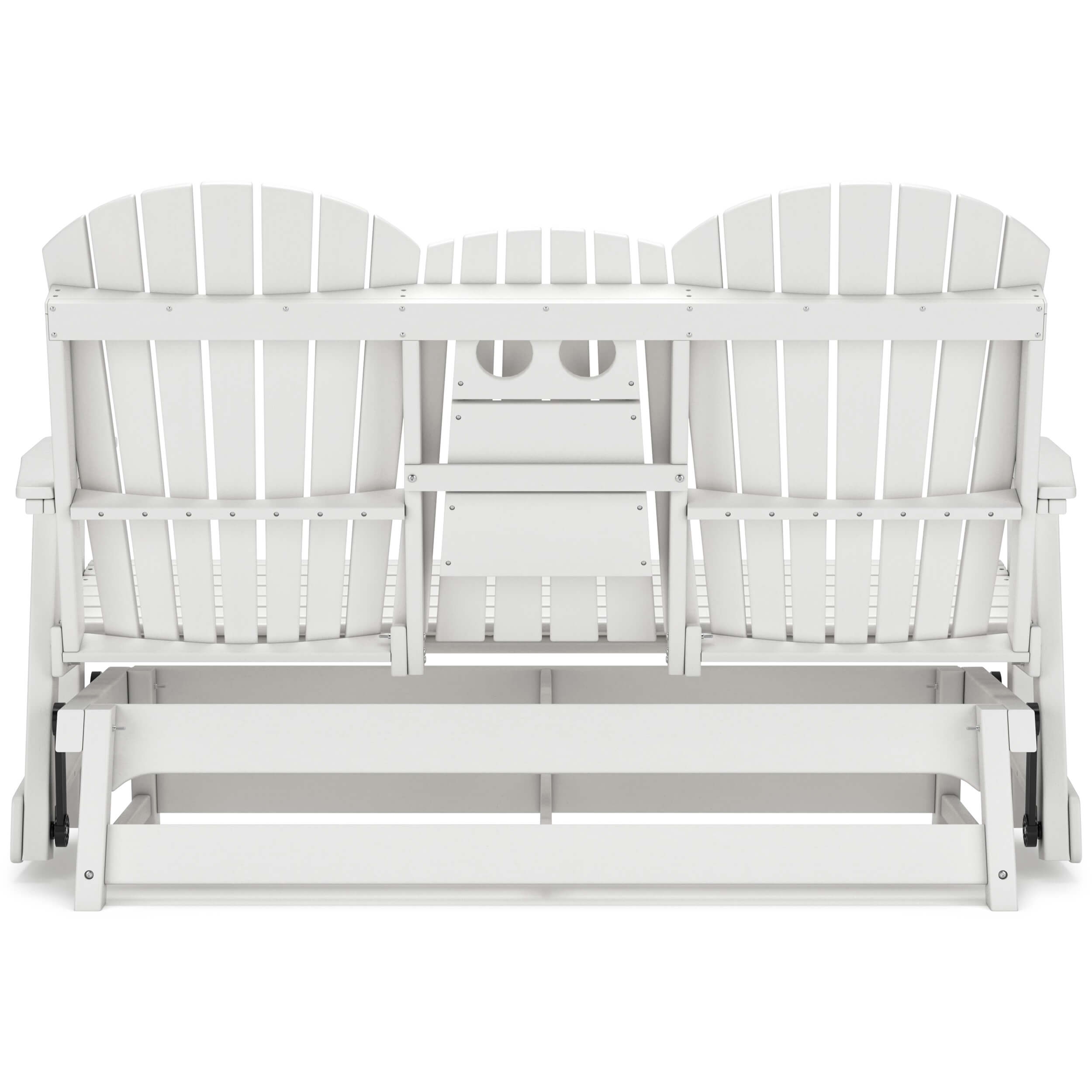 Hyland Wave Outdoor High-Density Polyethylene Glider Loveseat