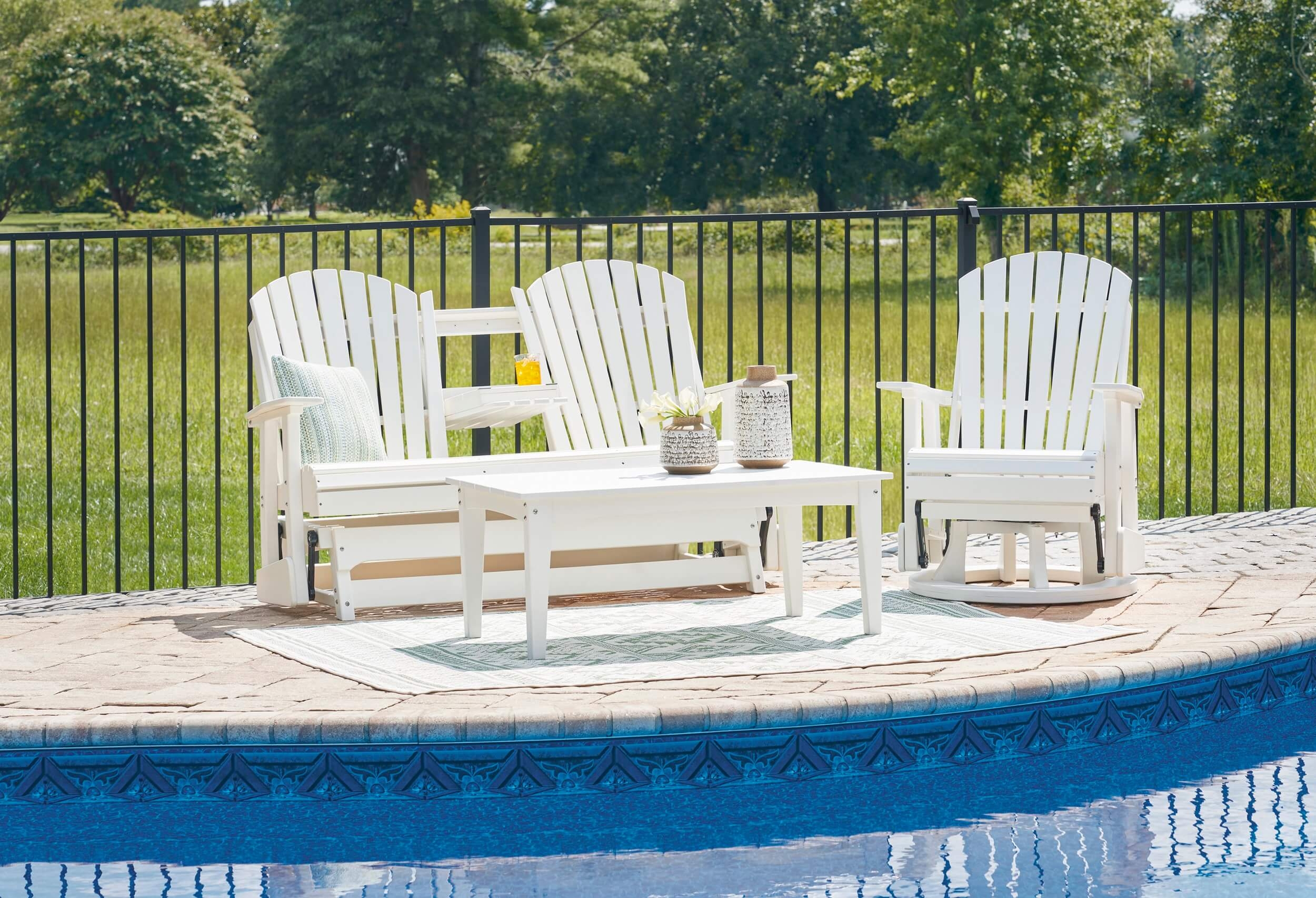 Hyland Wave Outdoor High-Density Polyethylene Patio Set