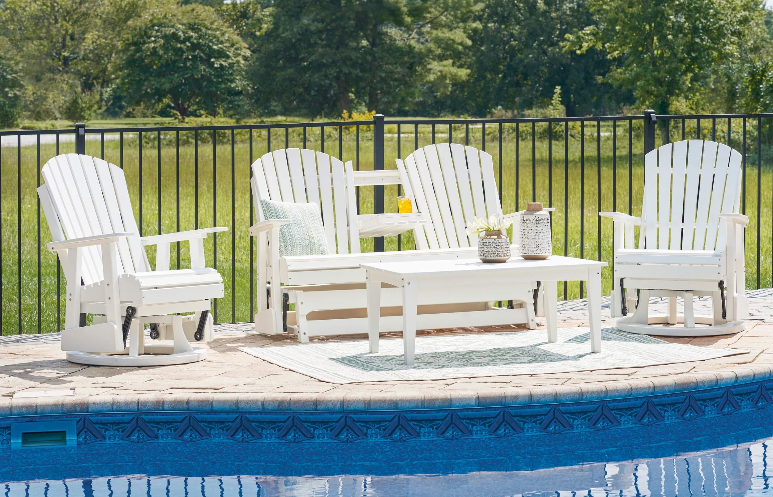 Hyland Wave Outdoor High-Density Polyethylene Patio Set