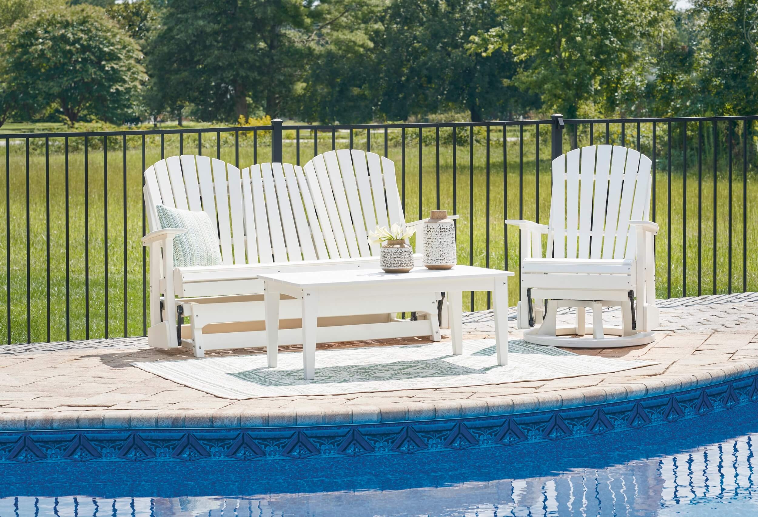 Hyland Wave Outdoor High-Density Polyethylene Patio Set