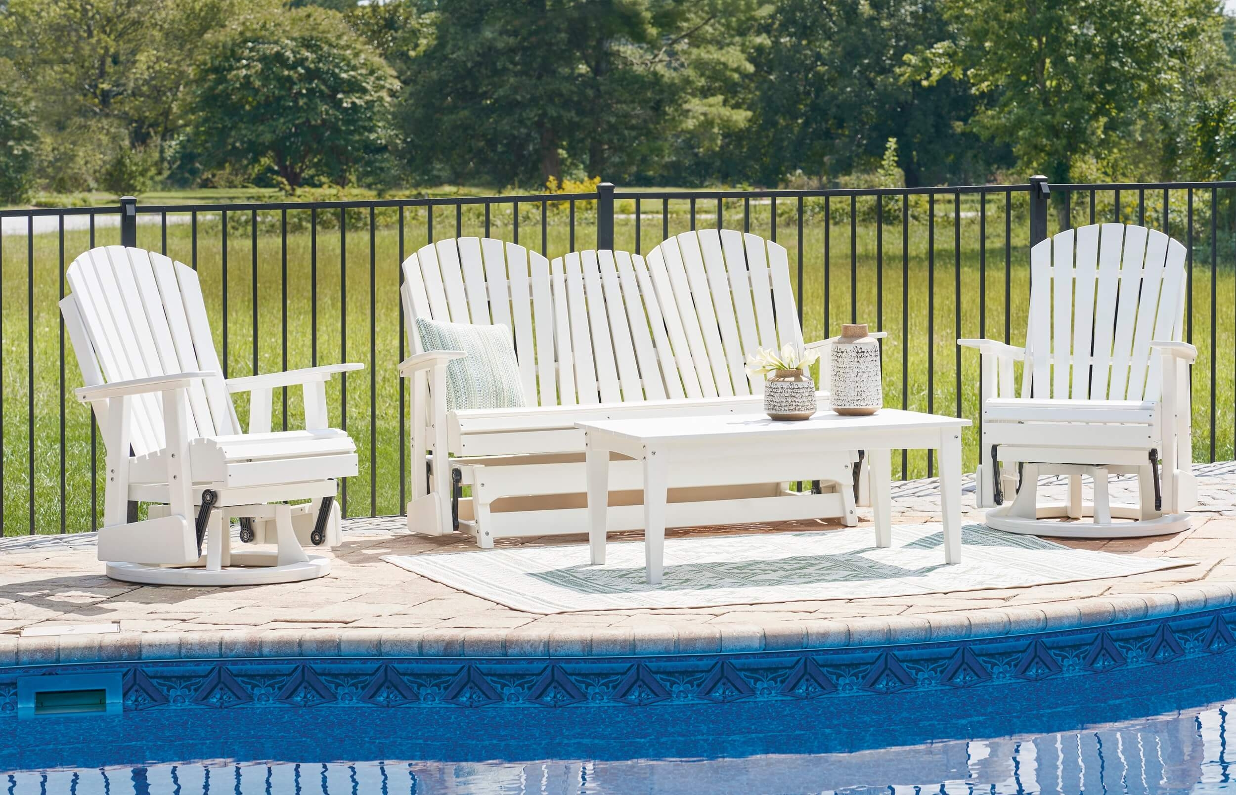 Hyland Wave Outdoor High-Density Polyethylene Patio Set