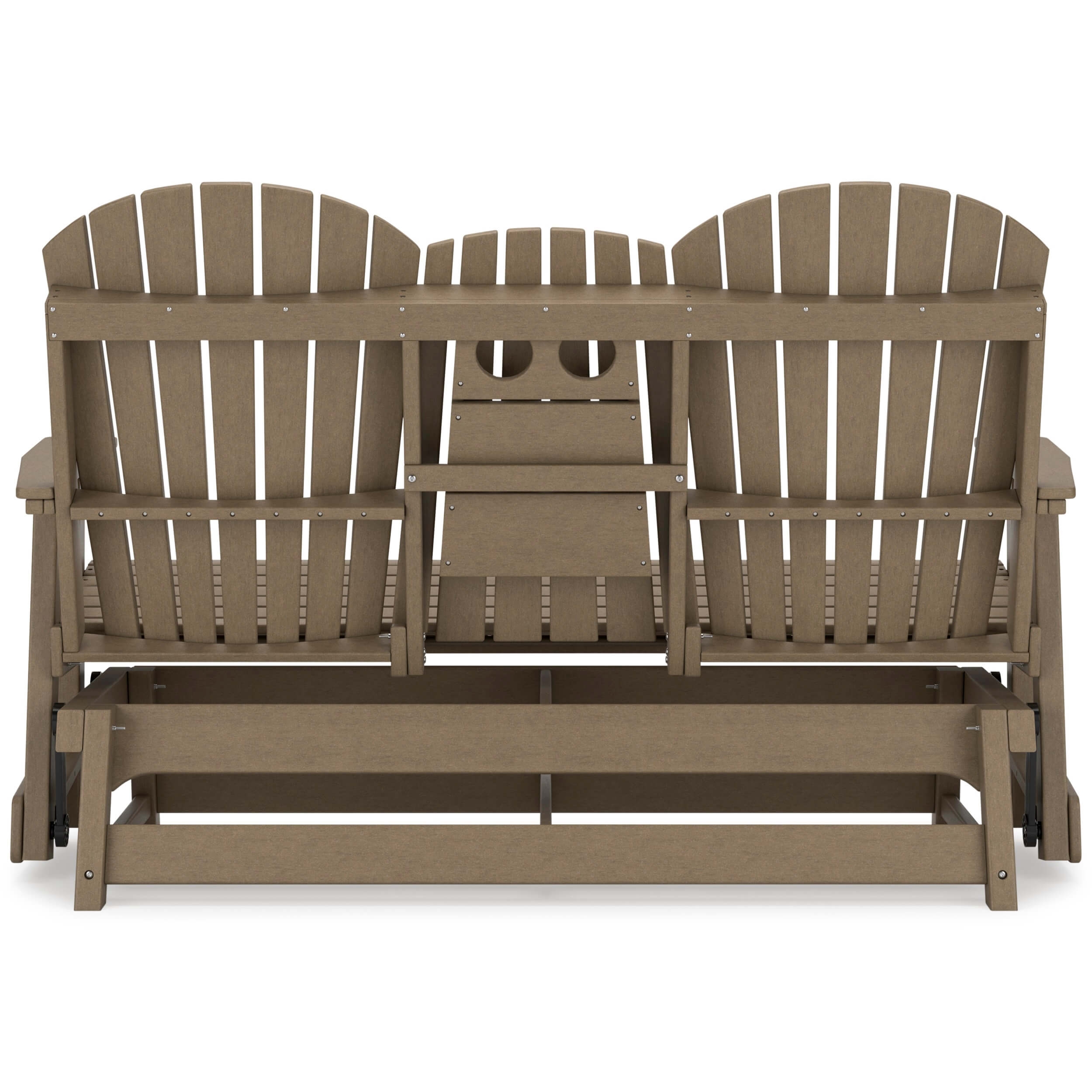 Hyland Wave Outdoor High-Density Polyethylene Glider Loveseat