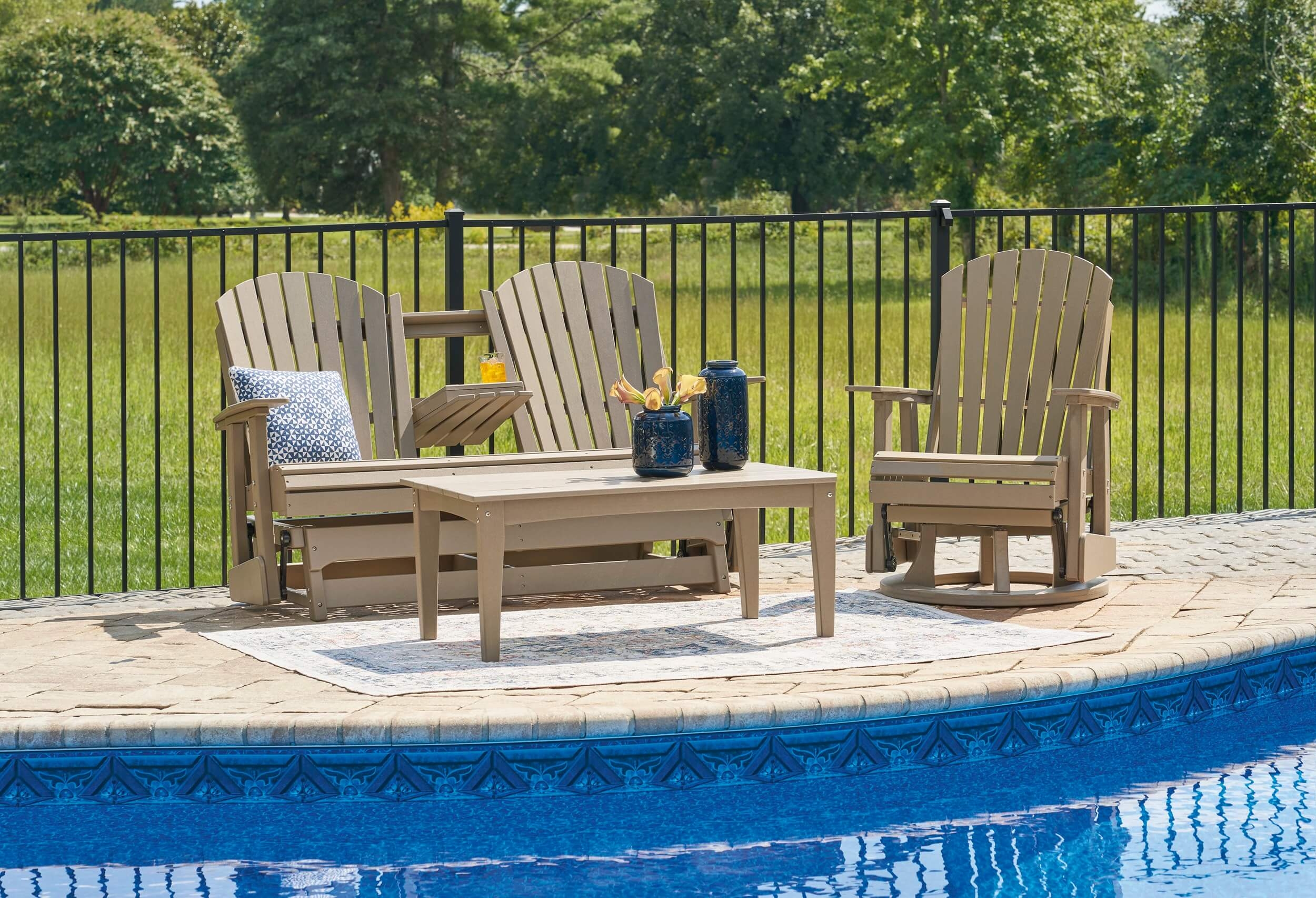 Hyland Wave Outdoor High-Density Polyethylene Patio Set