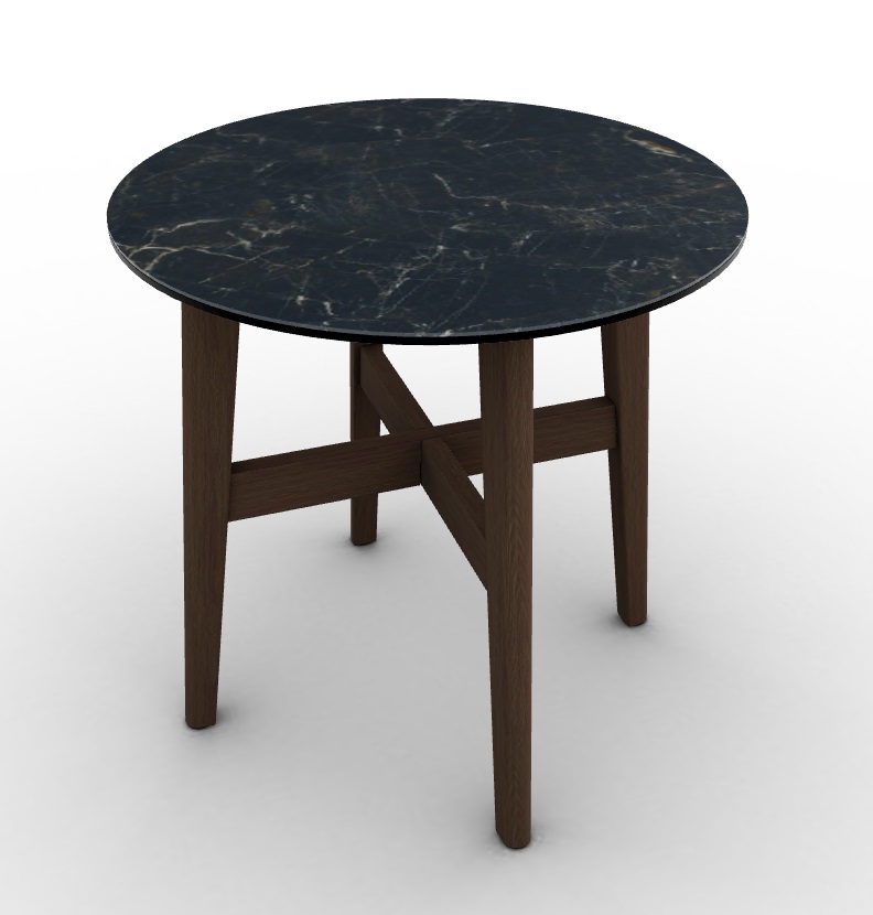 Abrey Laminated Ceramic-Glass/Wood Side Table