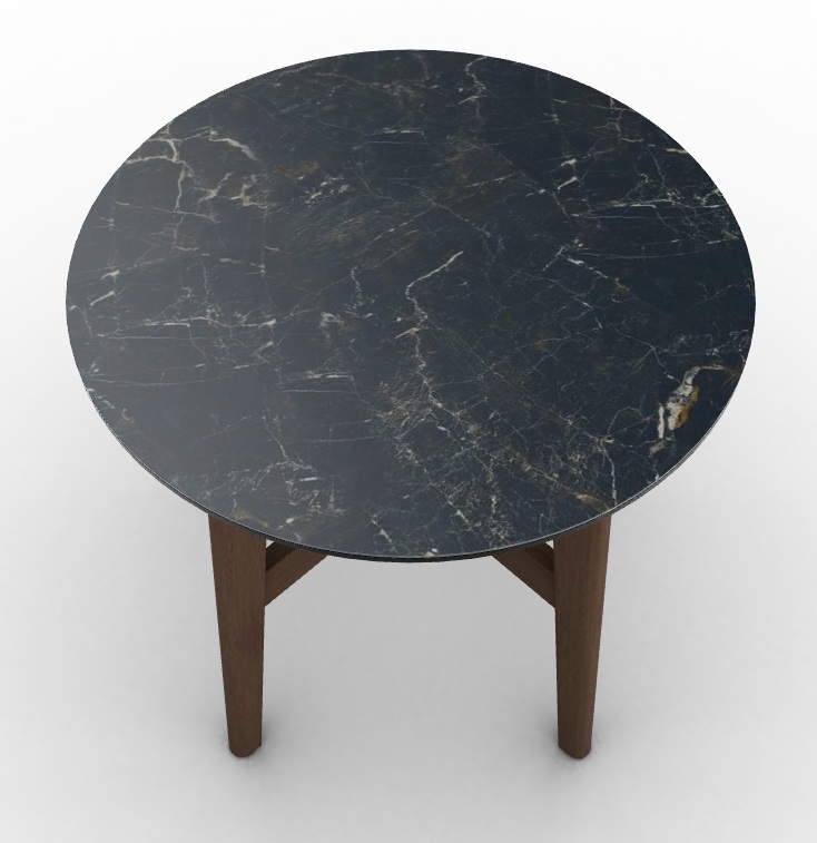 Abrey Laminated Ceramic-Glass/Wood Side Table