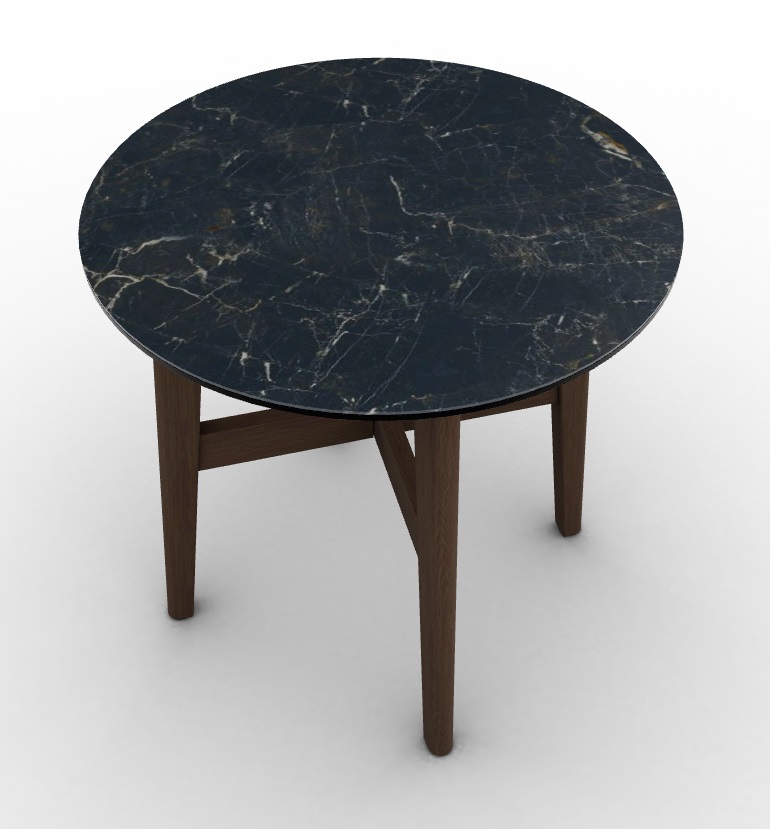 Abrey Laminated Ceramic-Glass/Wood Side Table