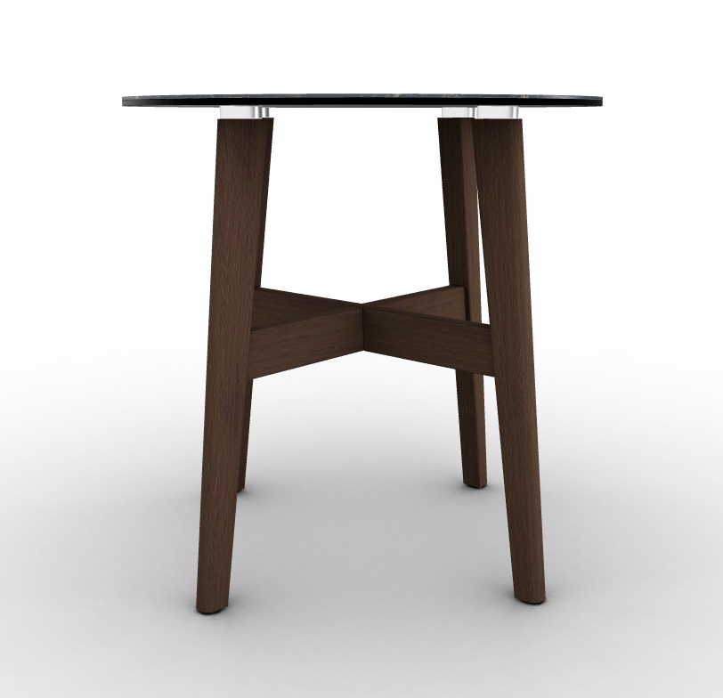 Abrey Laminated Ceramic-Glass/Wood Side Table
