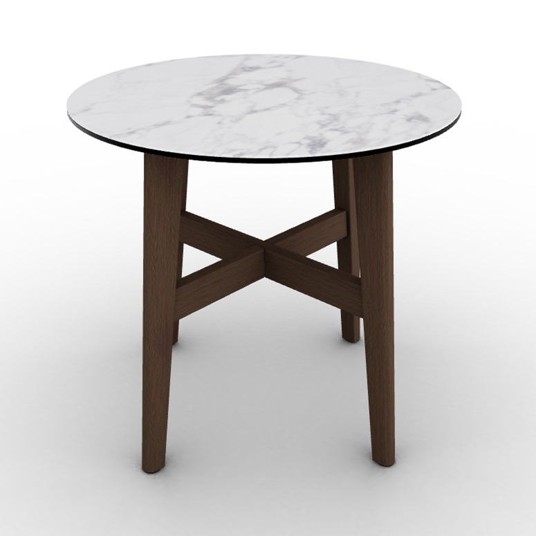 Abrey Laminated Ceramic-Glass/Wood Side Table