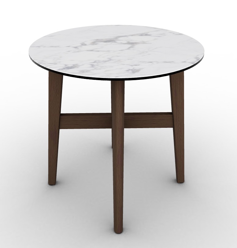 Abrey Laminated Ceramic-Glass/Wood Side Table