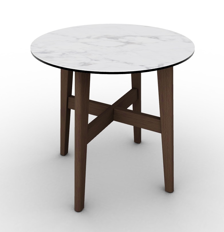 Abrey Laminated Ceramic-Glass/Wood Side Table