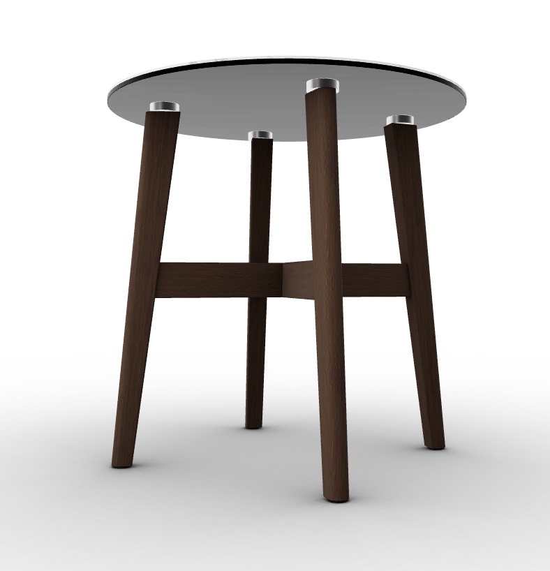 Abrey Laminated Ceramic-Glass/Wood Side Table